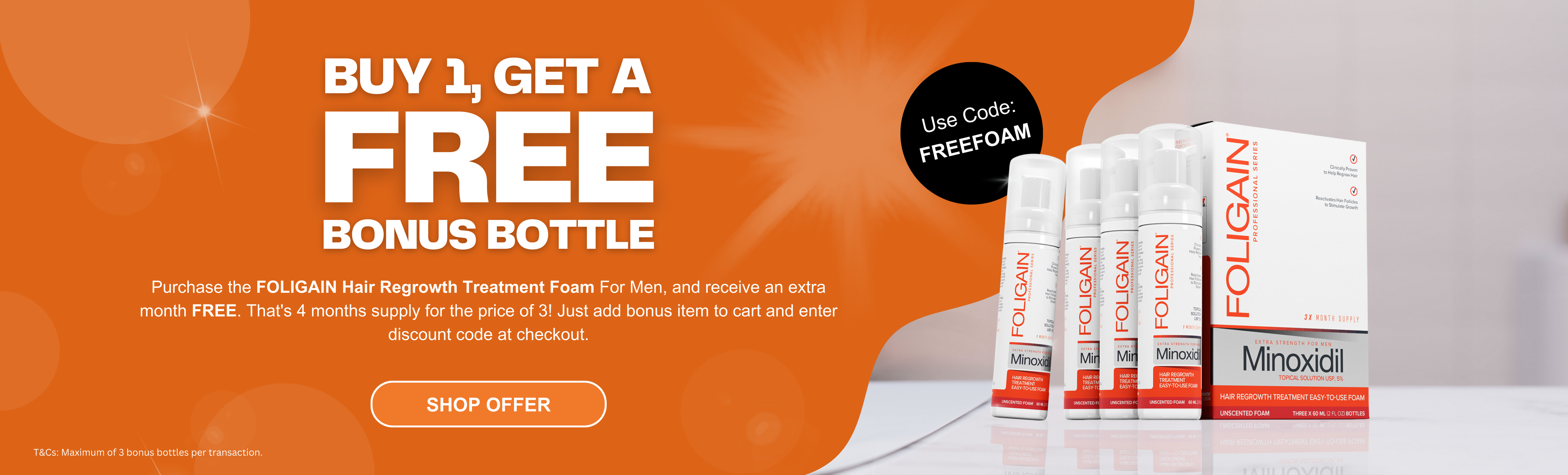 Foligian Offer: BUY 1, GET BONUS BOTTLE FREE