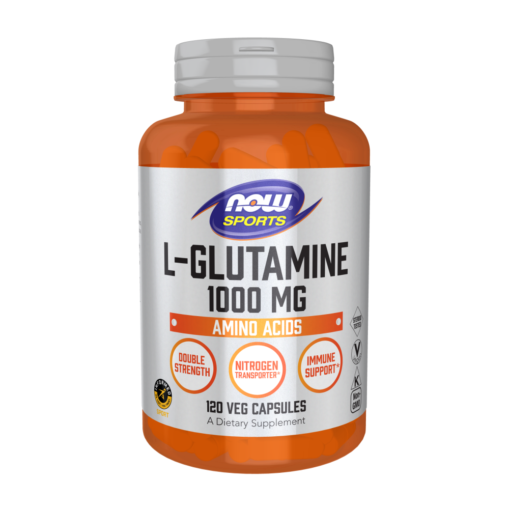Maintenant - L-Glutamine, double concentration 1000 mg, 120 gélules