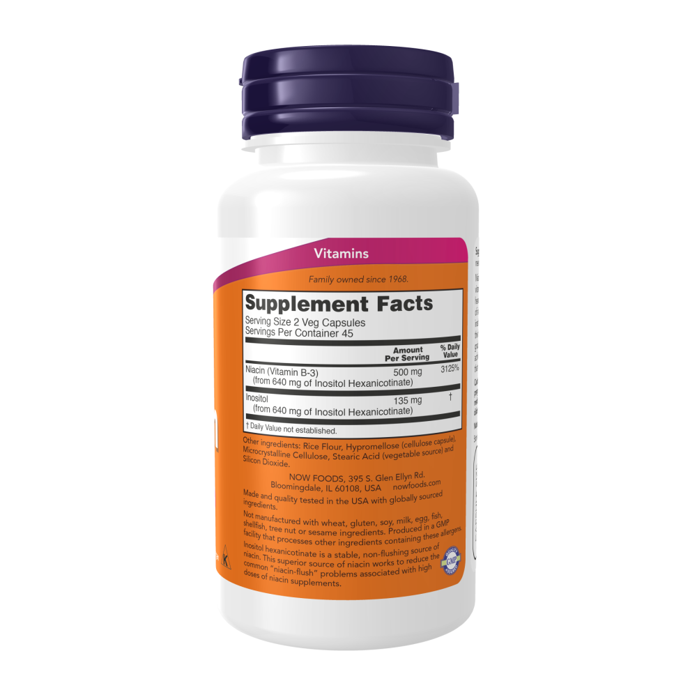 Maintenant - Niacine sans rinçage 500 mg 90 gélules végétales