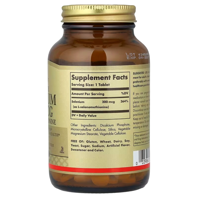Solgar - Yeast-Free Selenium 200 mcg, 250 Tabs
