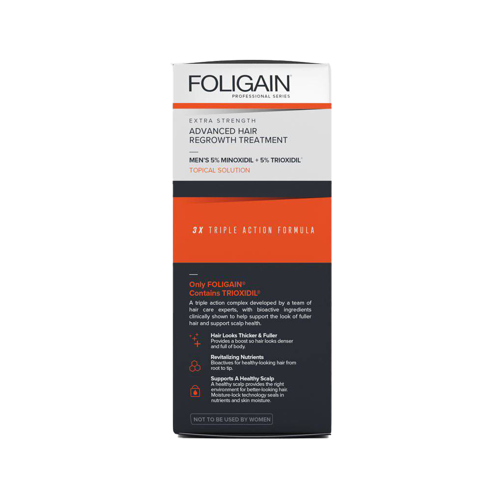 Foligain - Hair Regrowth 5% Minoxidil & 5% Trioxidil Treatment For Men