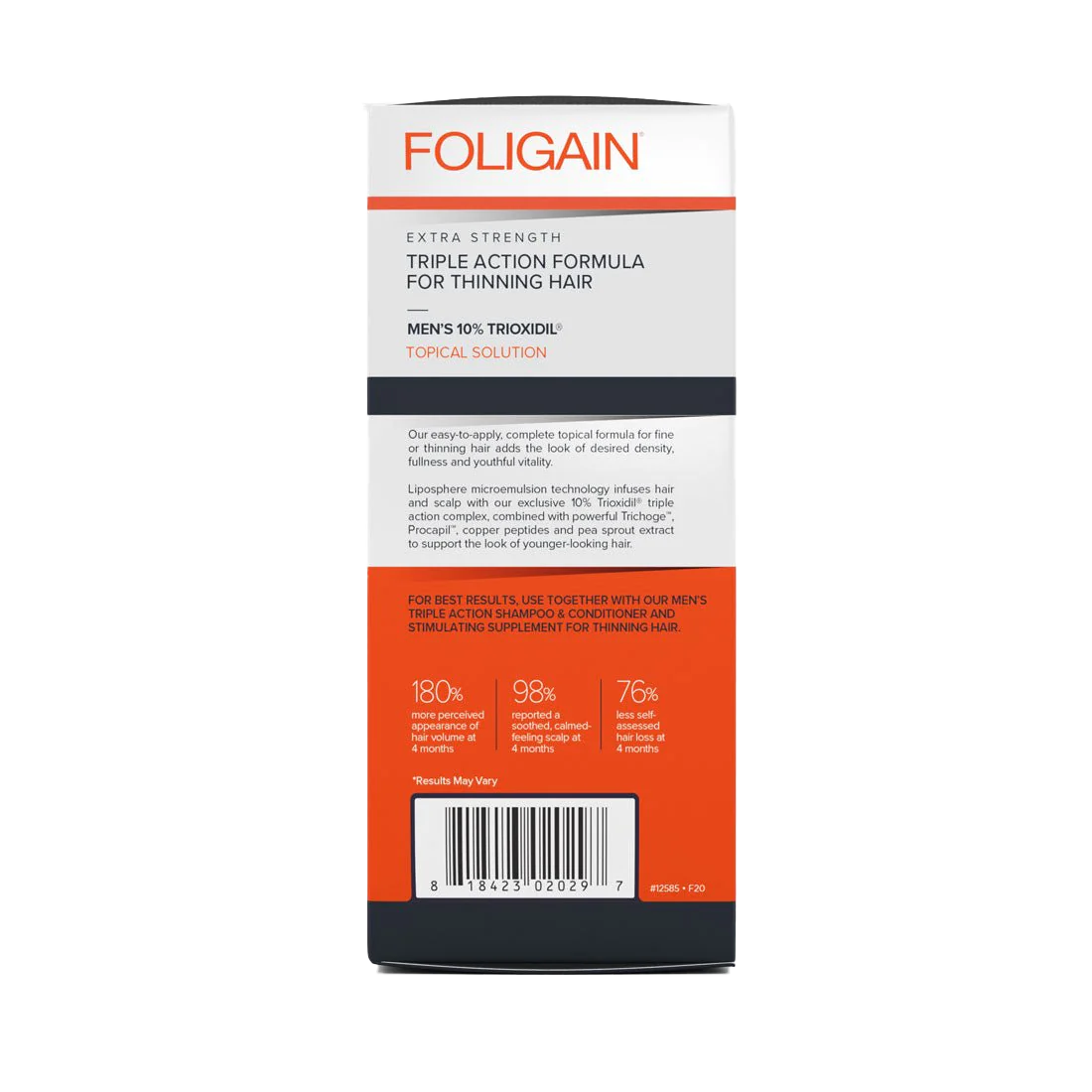 Foligain - Hair Regrowth 10% Trioxidil Treatment For Men