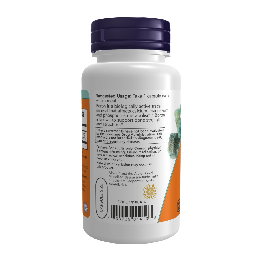 Maintenant - Bore 3 mg 100 Caps, Supplément de calcium et de magnésium pour la force des os