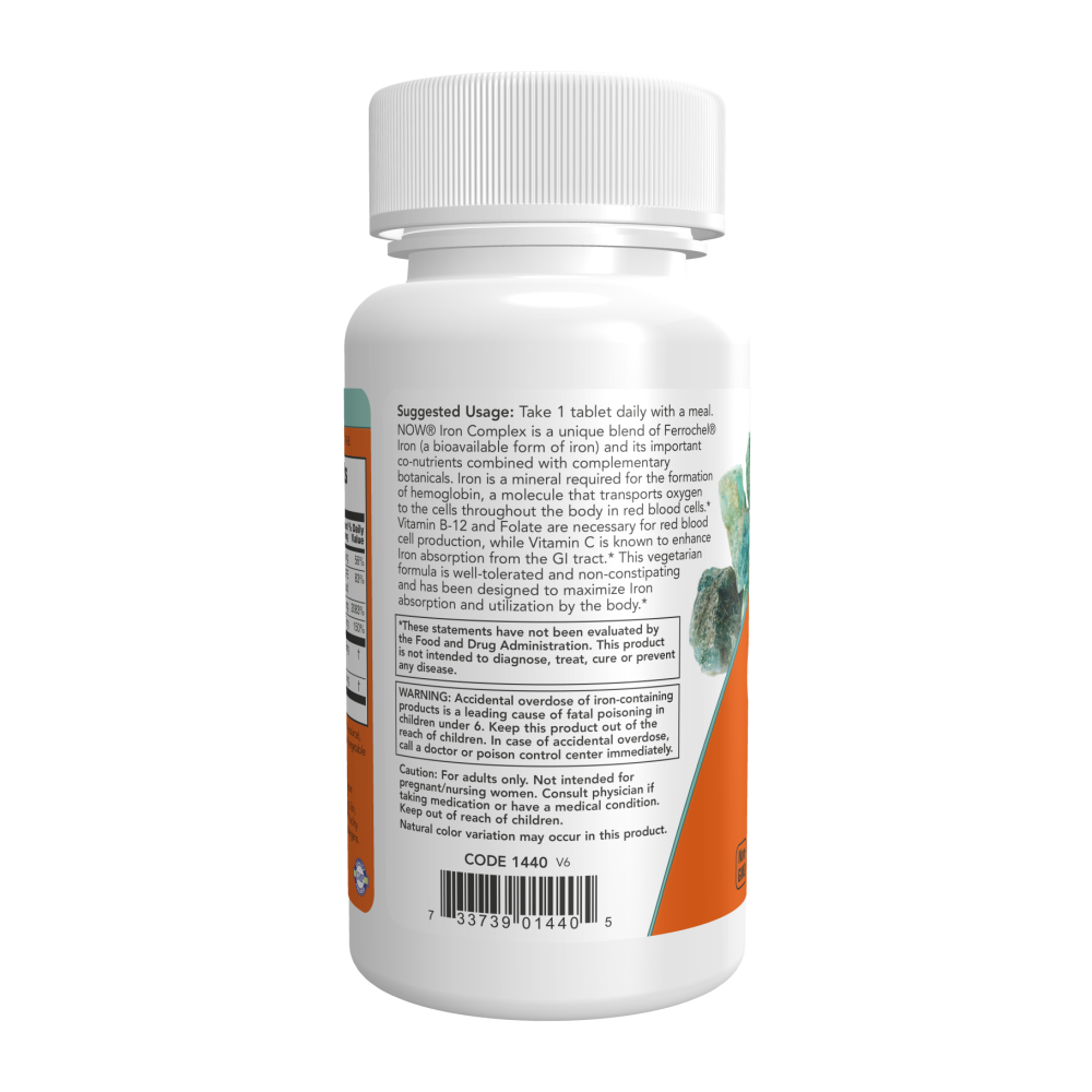 Maintenant - Capsules de complexe de fer (glycinate) 100 Vcaps