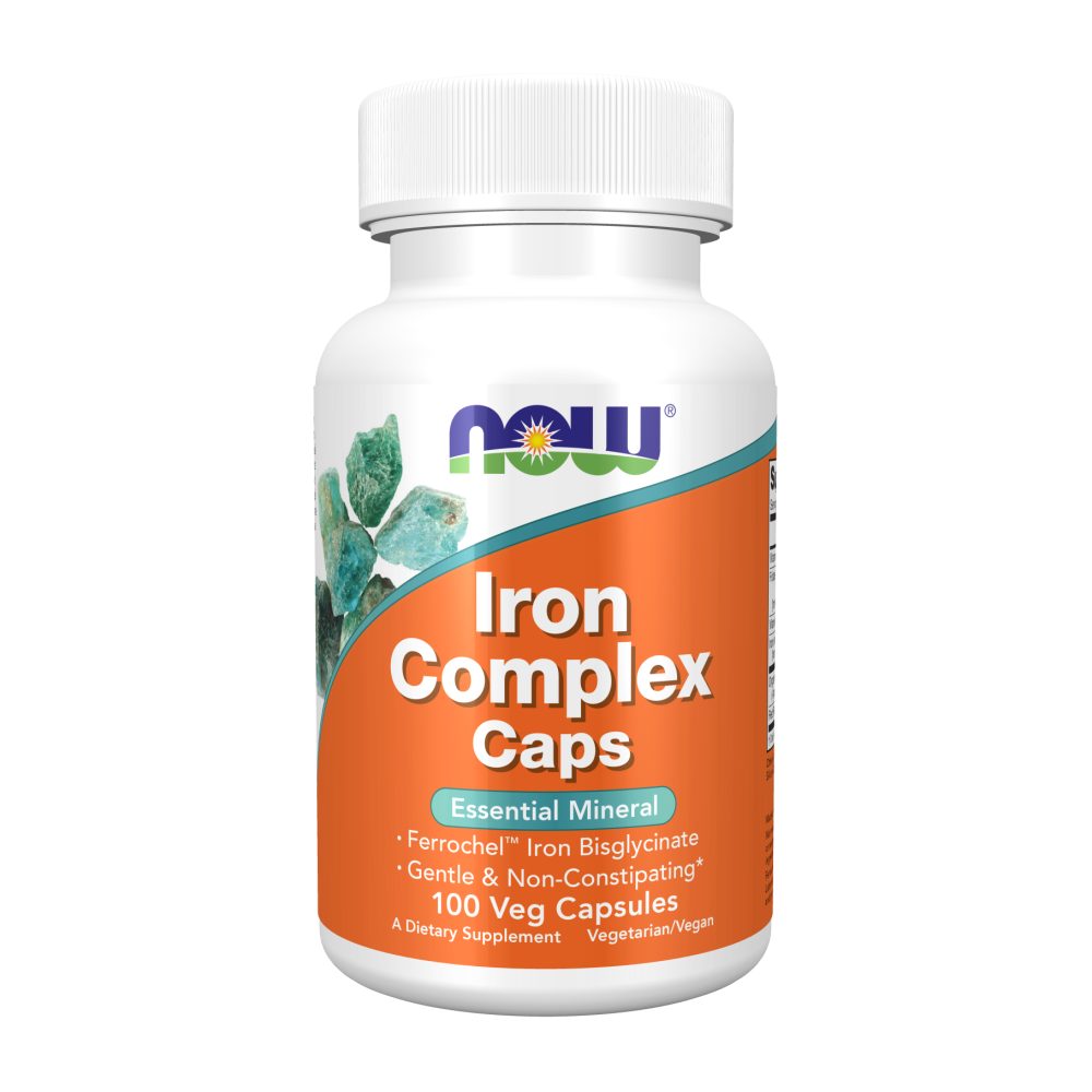 Maintenant - Capsules de complexe de fer (glycinate) 100 Vcaps