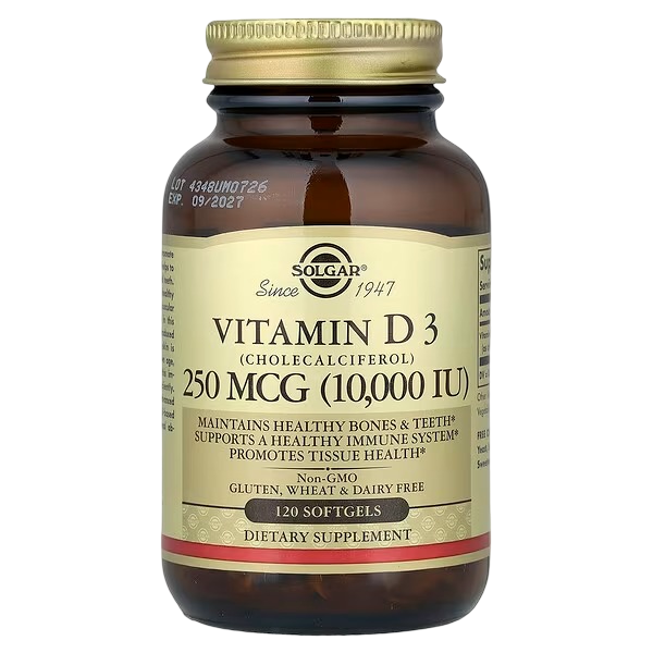 Solgar - Vitamin D3 10,000 IU, 120 Softgels
