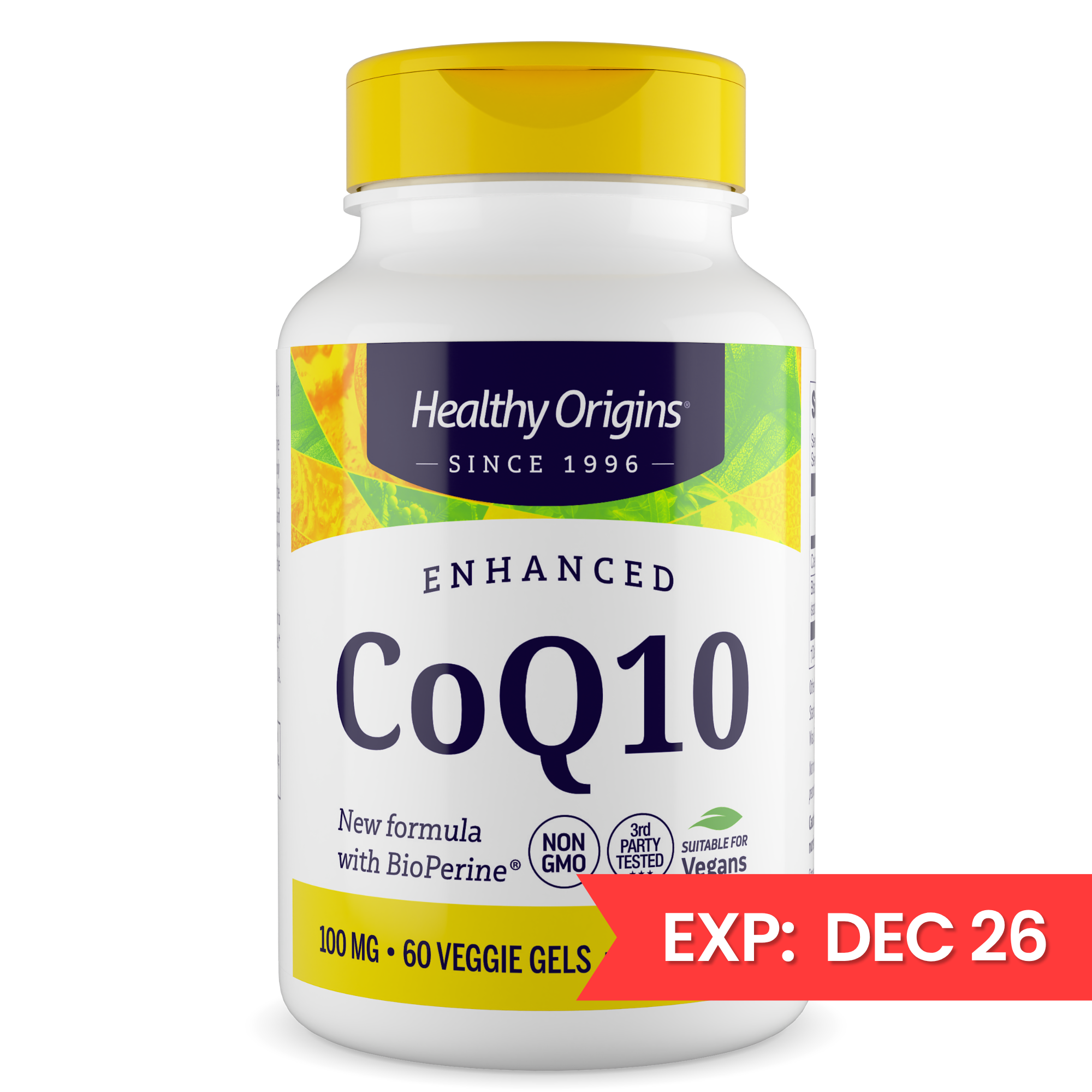 Healthy Origins - Enhanced CoQ10 (BioPerine®) 100mg