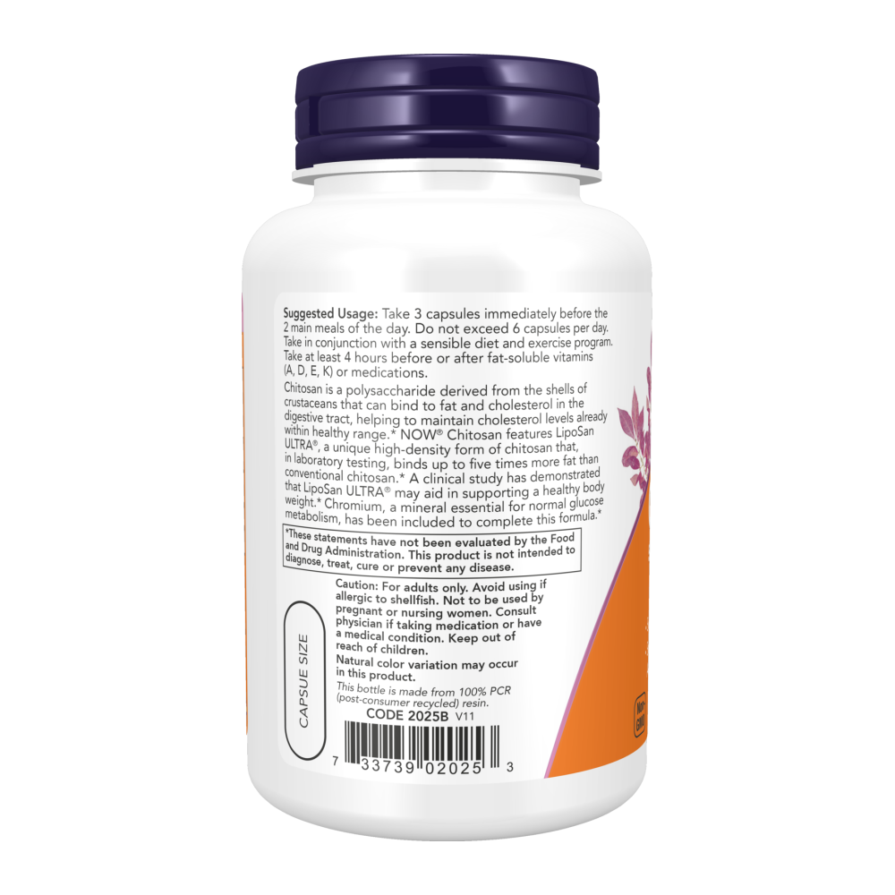 Now - 殼聚醣 500 毫克,含鉻,120 粒膠囊