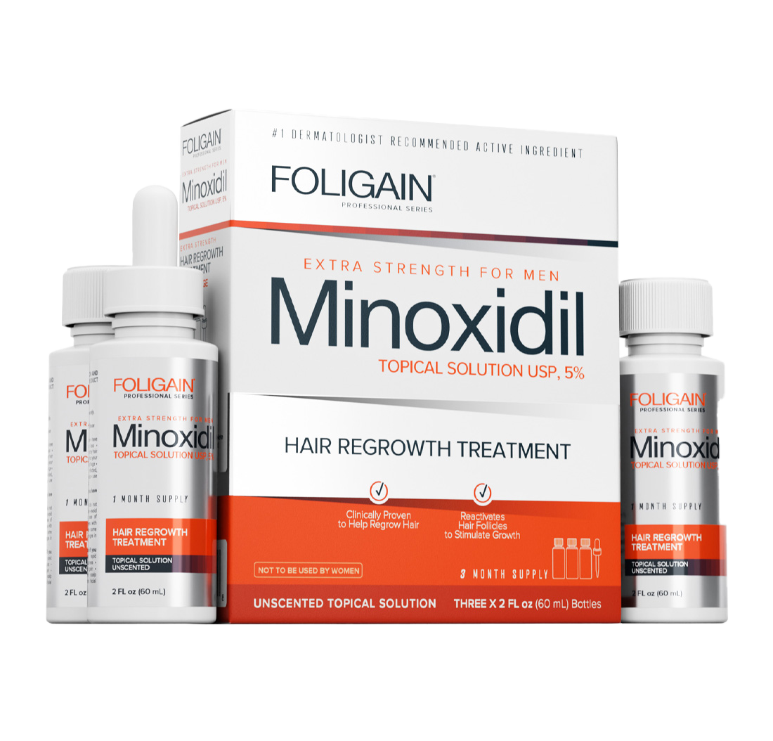 Foligain - Minoxidil 5% Traitement de repousse des cheveux pour hommes