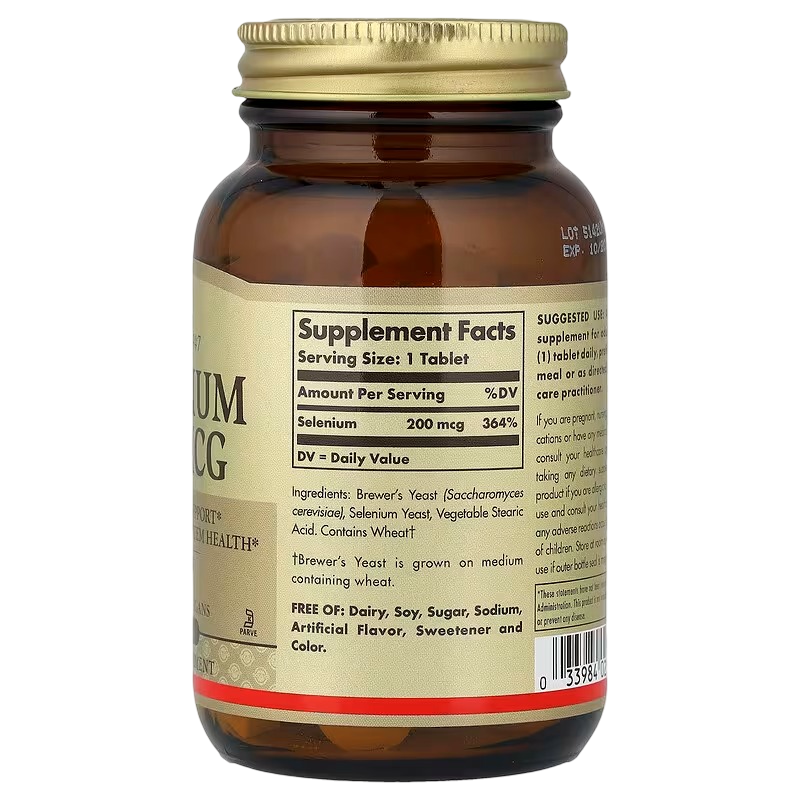 Solgar - Selenium 200 mcg, 100 Tablets
