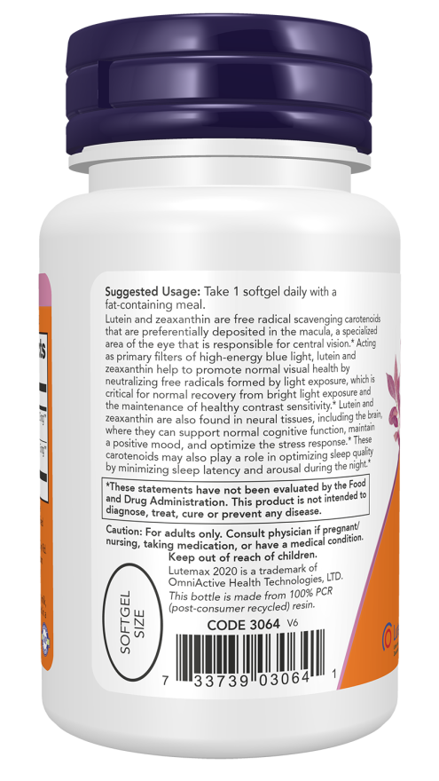 Now - Lutein & Zeaxanthin (Lutemax 2020)