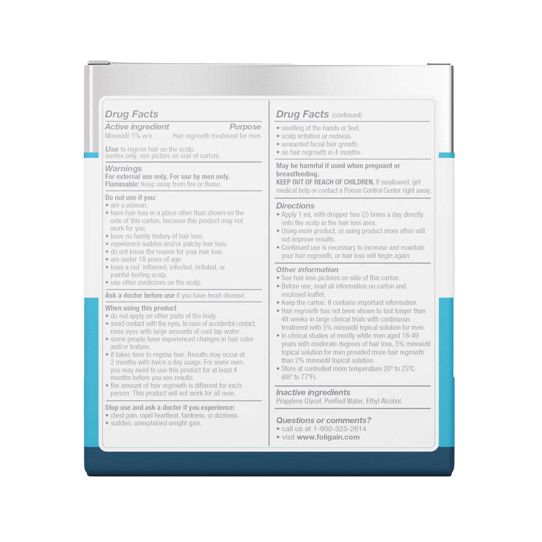 Foligain - Hair Regrowth Treatment For Men (Low Alcohol)