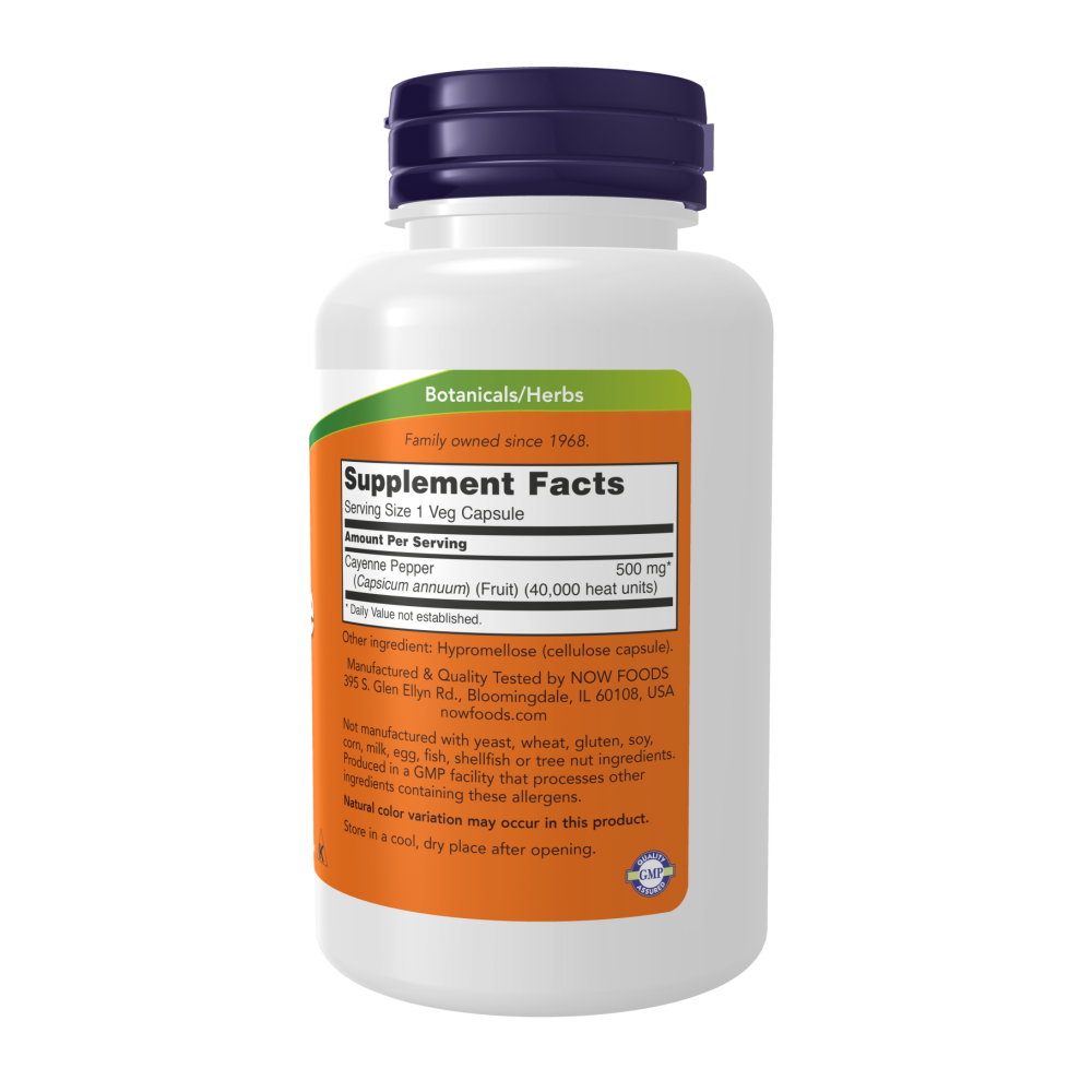 Maintenant - Cayenne, 500 mg, 250 gélules végétales