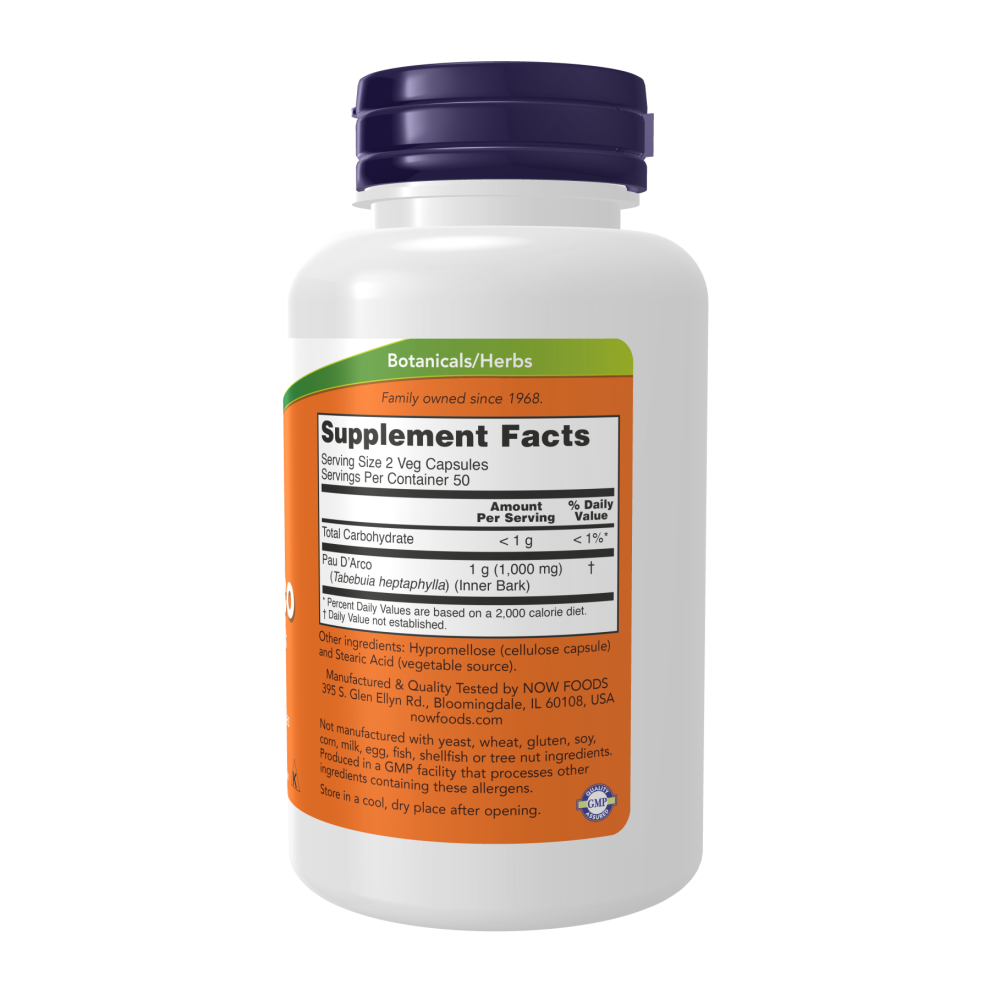 Maintenant - Pau D'Arco 500 mg Capsules Végétales