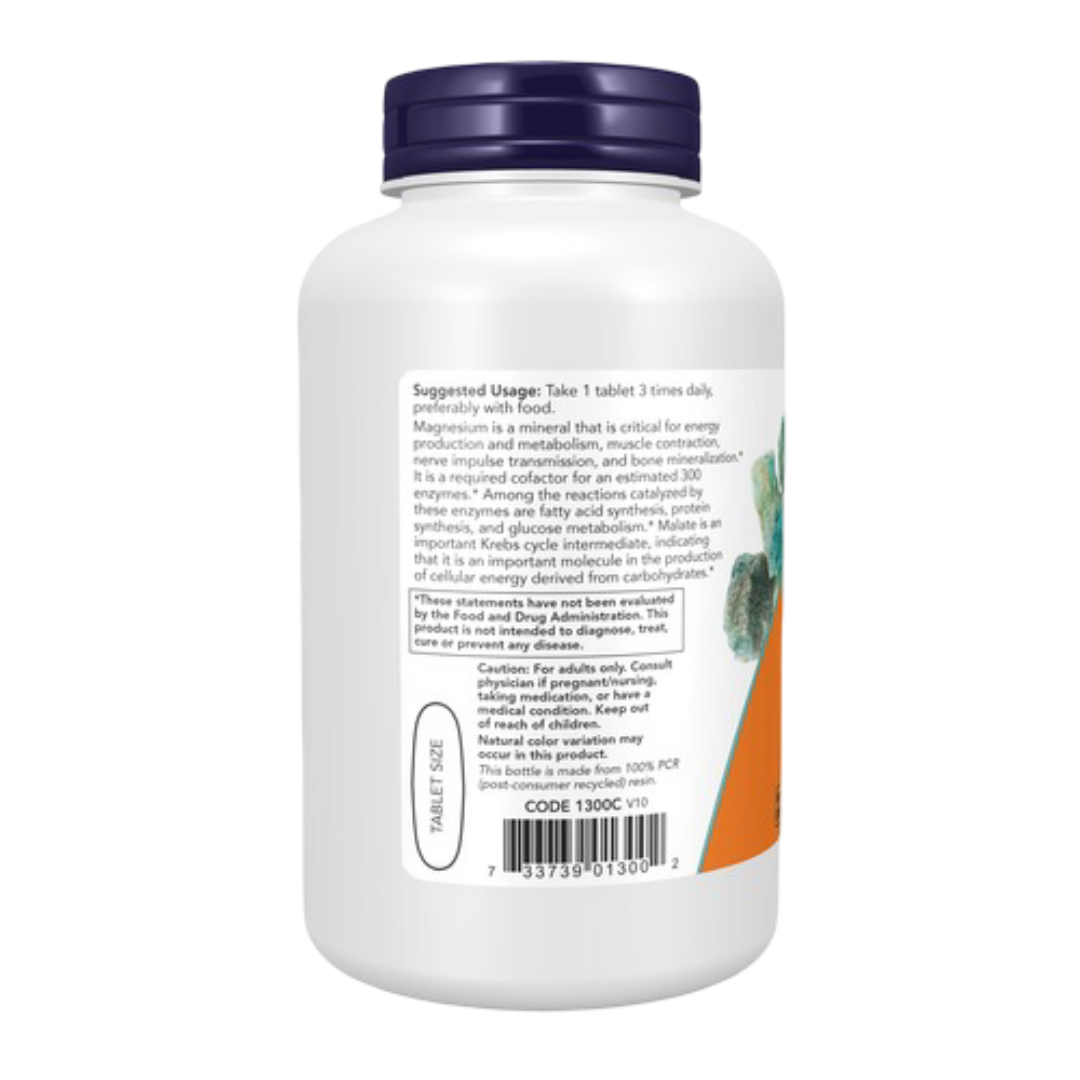 Maintenant - Malate de magnésium, soutien du système nerveux, 1000 mg, 180 comprimés