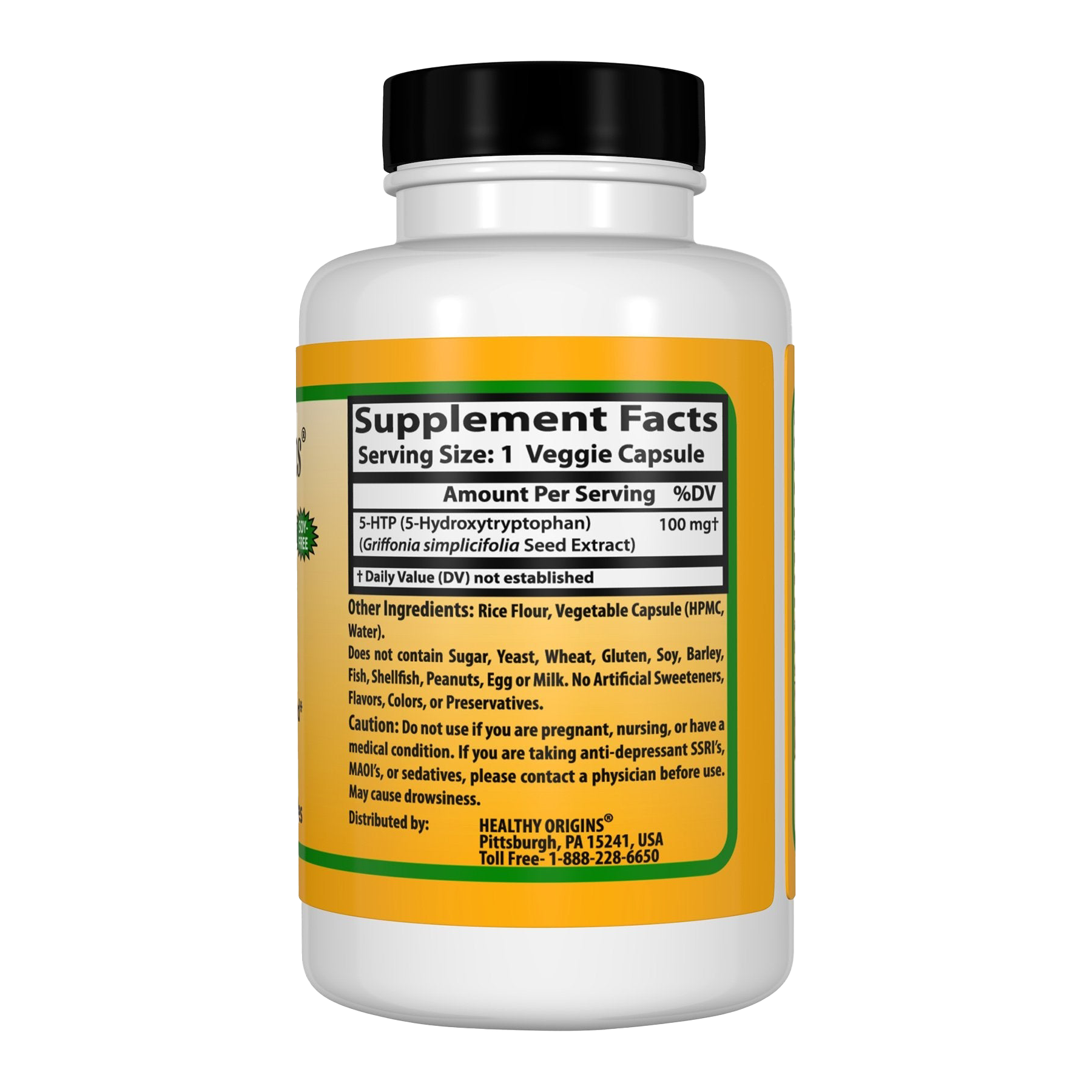 Origines saines - 5-HTP, 100 mg