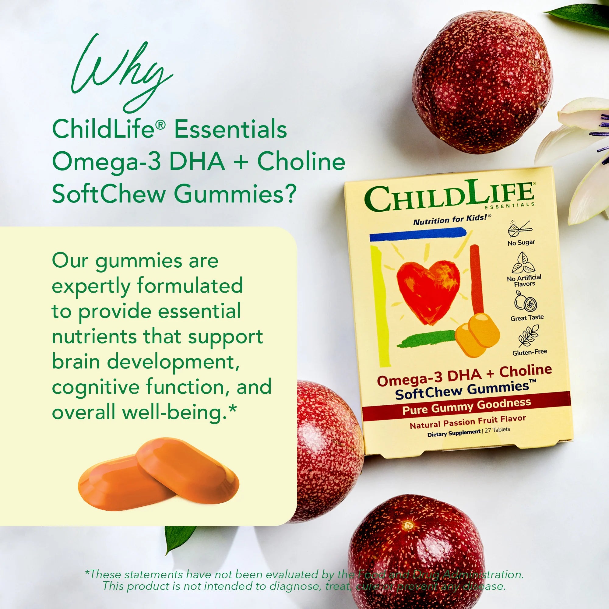 Childlife - Omega-3 DHA + Choline SoftChew Gummies®