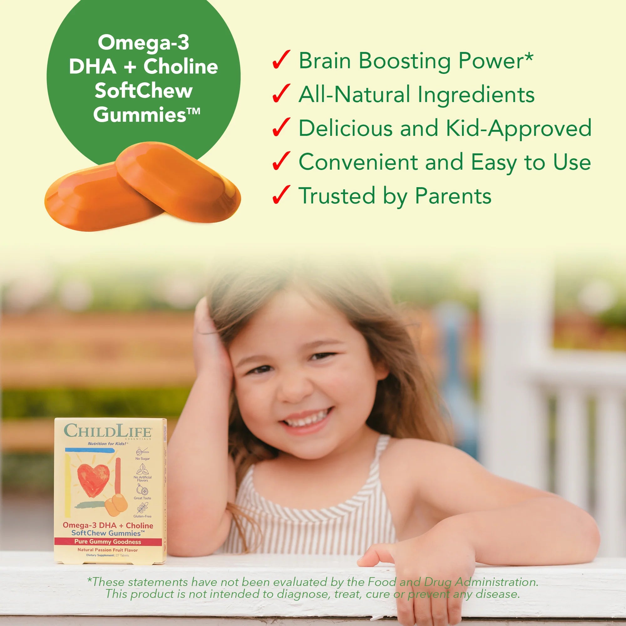 Childlife - Omega-3 DHA + Choline SoftChew Gummies®