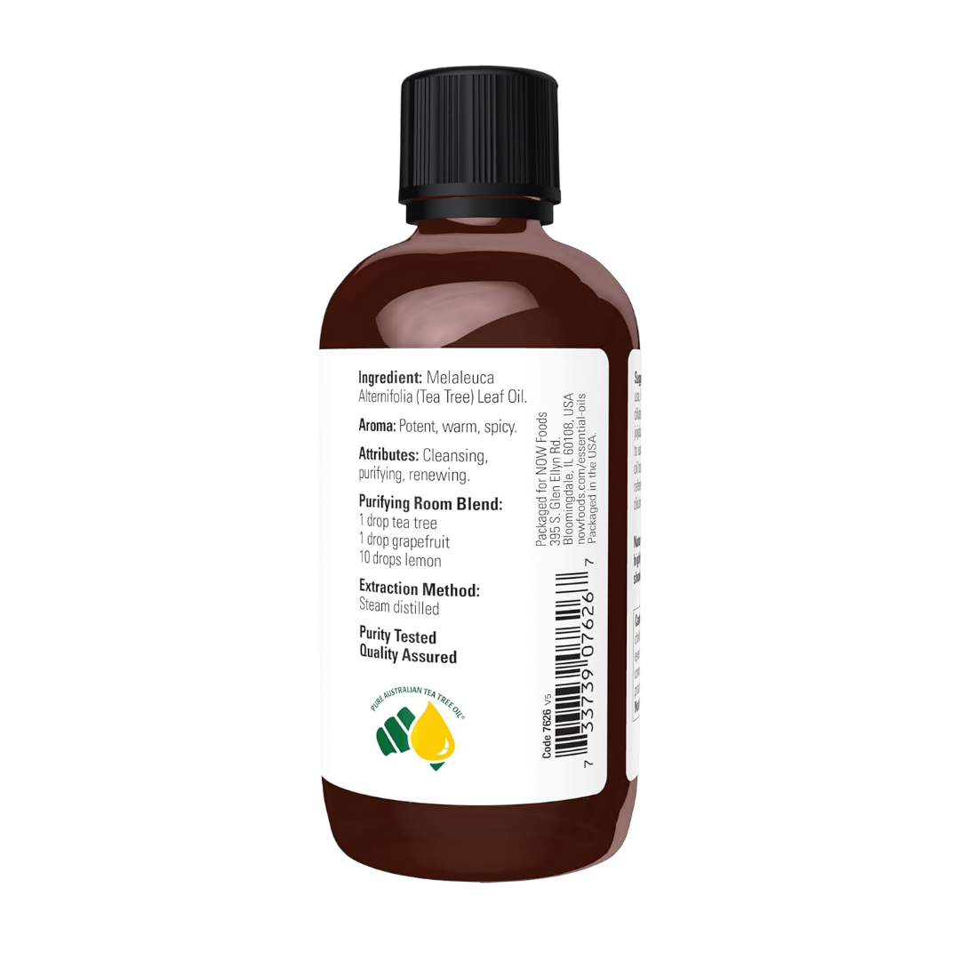 Now- Essential Oils 100% Pure Tea Tree Oil, 4oz 118ml