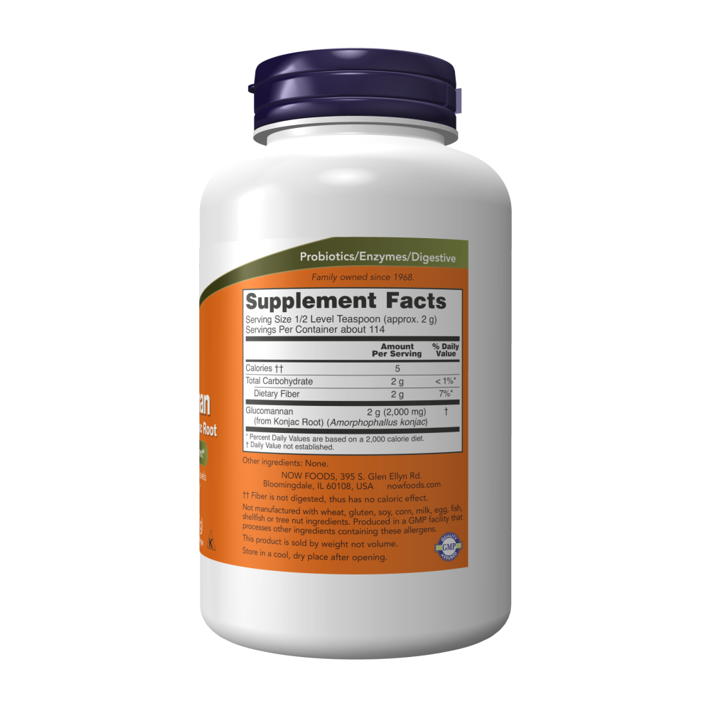 Maintenant - Glucomannane 575 mg 180 Caps, Niveaux de cholestérol sains, Racine de Konjac