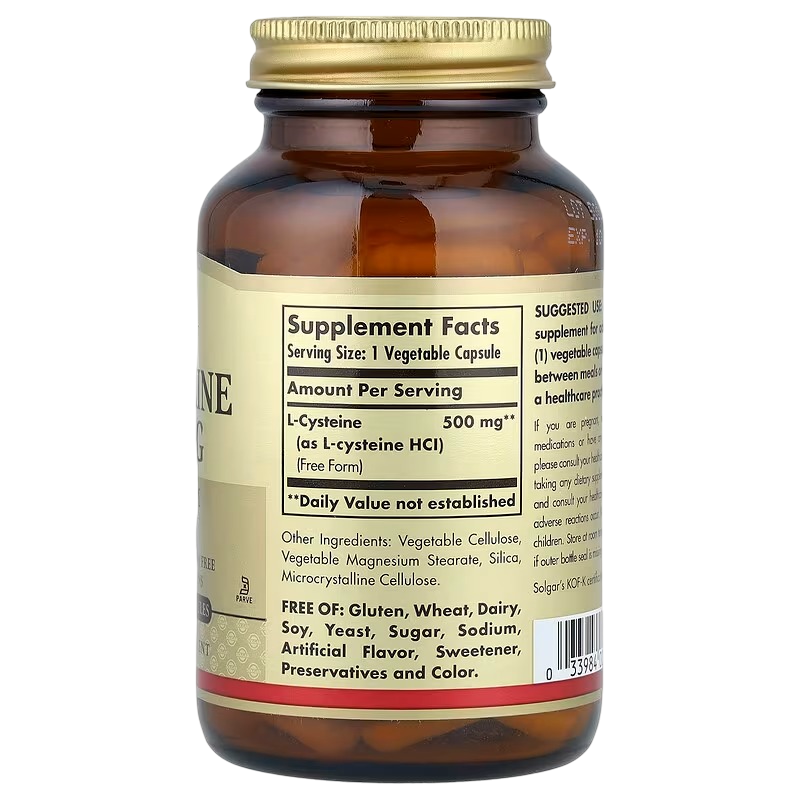 Solgar - L-Cysteine 500 mg 90 Vegetable Capsules