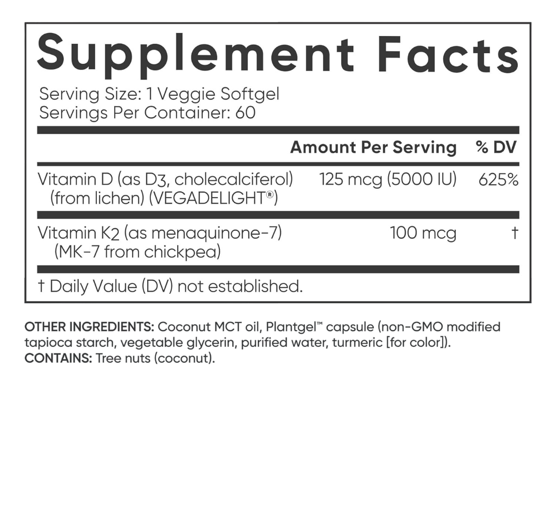 Sports Research - Vegan D3 + K2