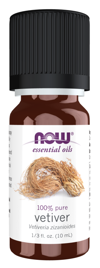 Now - Essential Oils 100% Pure Vetiver Oil, 10ml