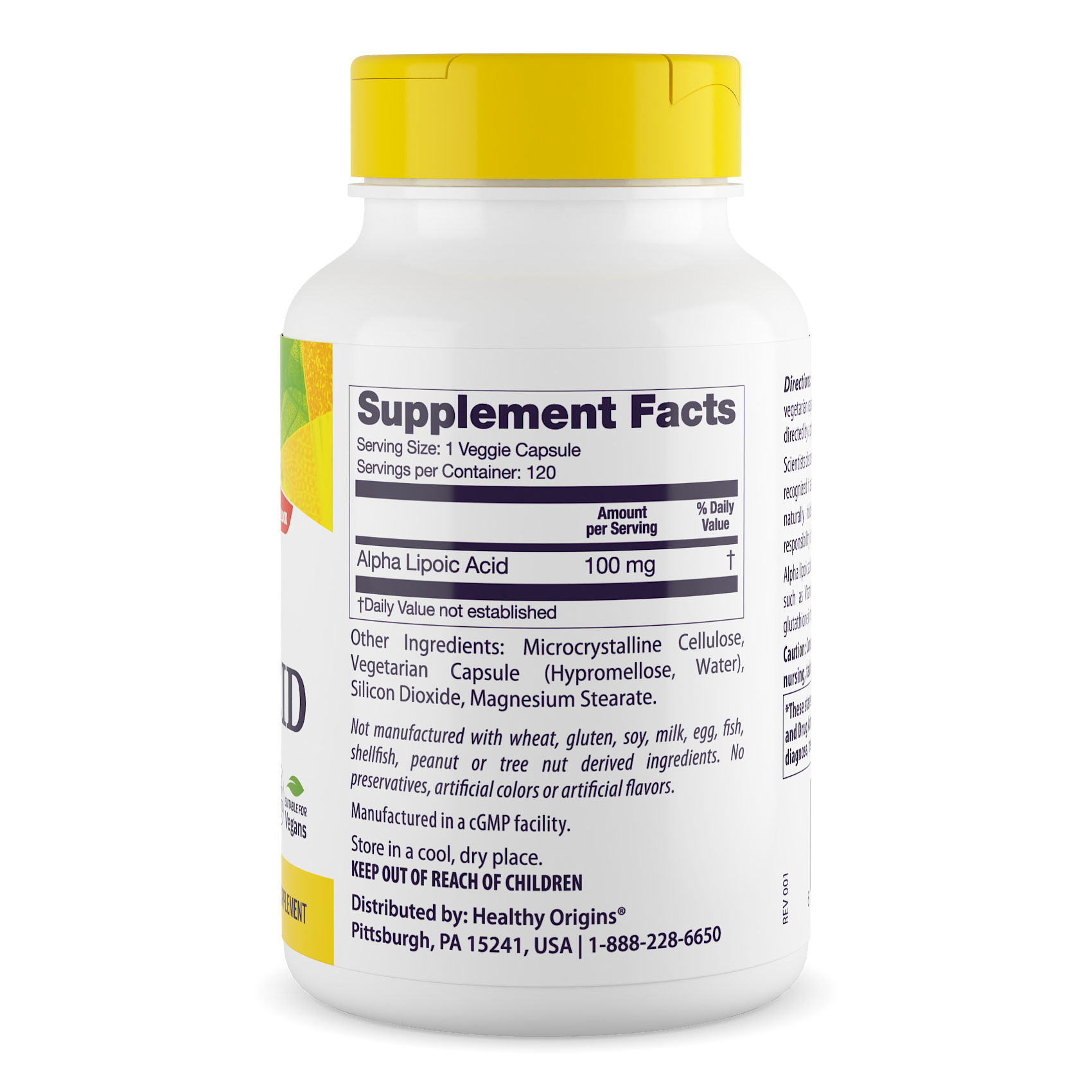 Healthy Origins - Alpha Lipoic Acid 100mg