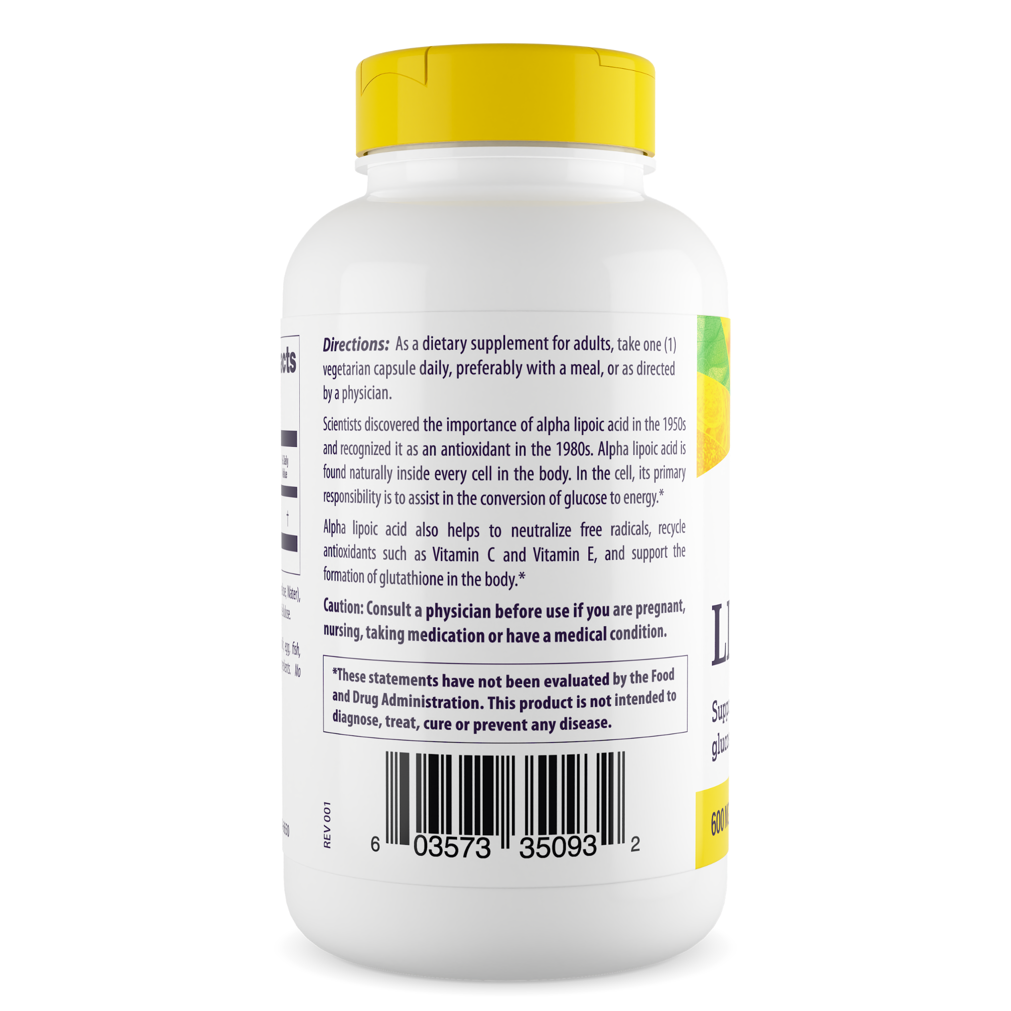 Healthy Origins - Alpha Lipoic Acid 600mg
