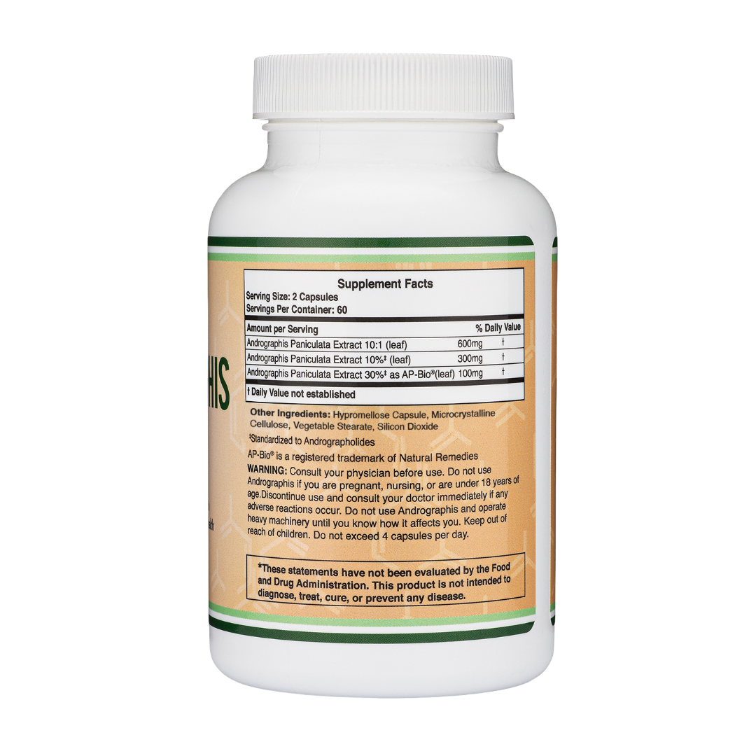 Double Bois - Andrographis - 120 gélules de 500 mg