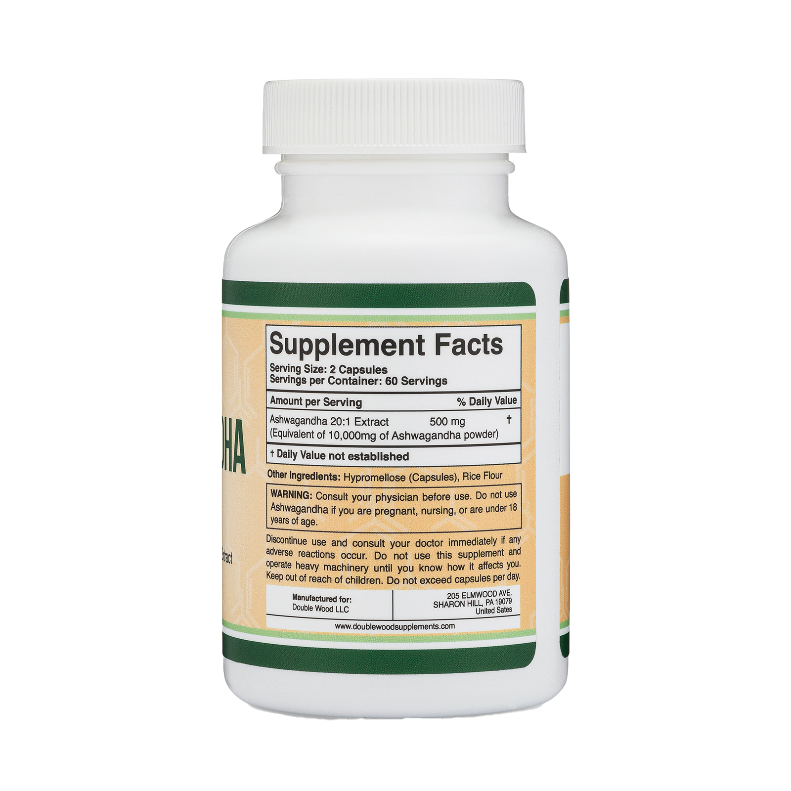 Double Bois - Ashwagandha - 240 gélules de 500 mg