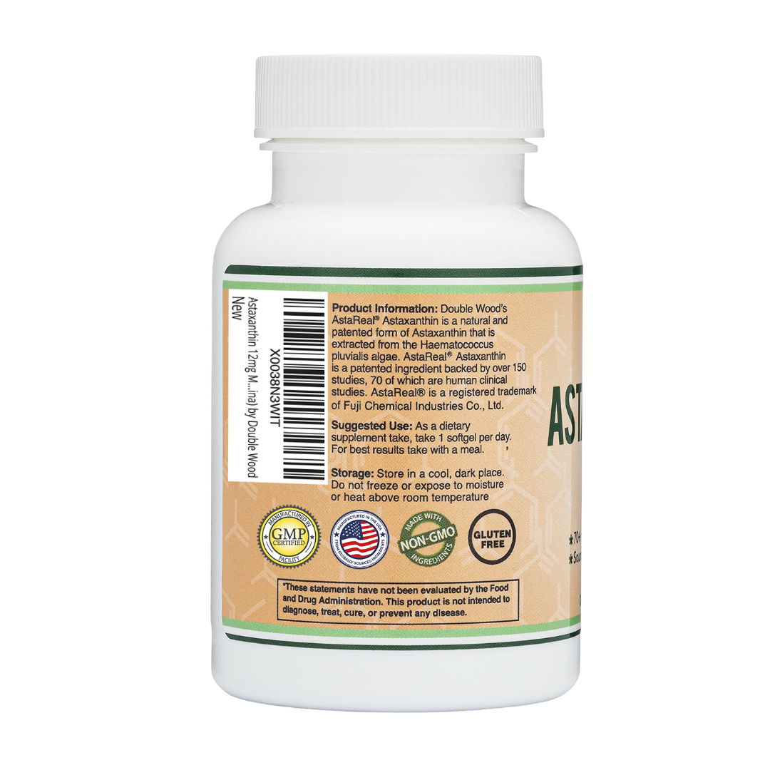 Double Wood - Astaxanthine (Astareal) - 60 x 12 mg Gélules