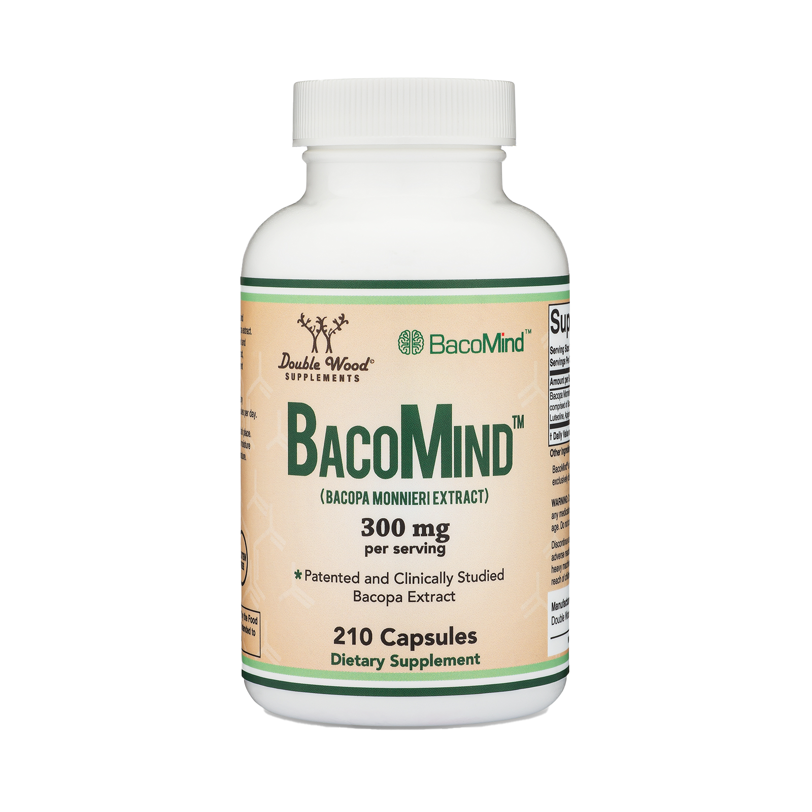 Double Wood - Extrait de Bacomind Bacopa - 210 gélules de 150 mg