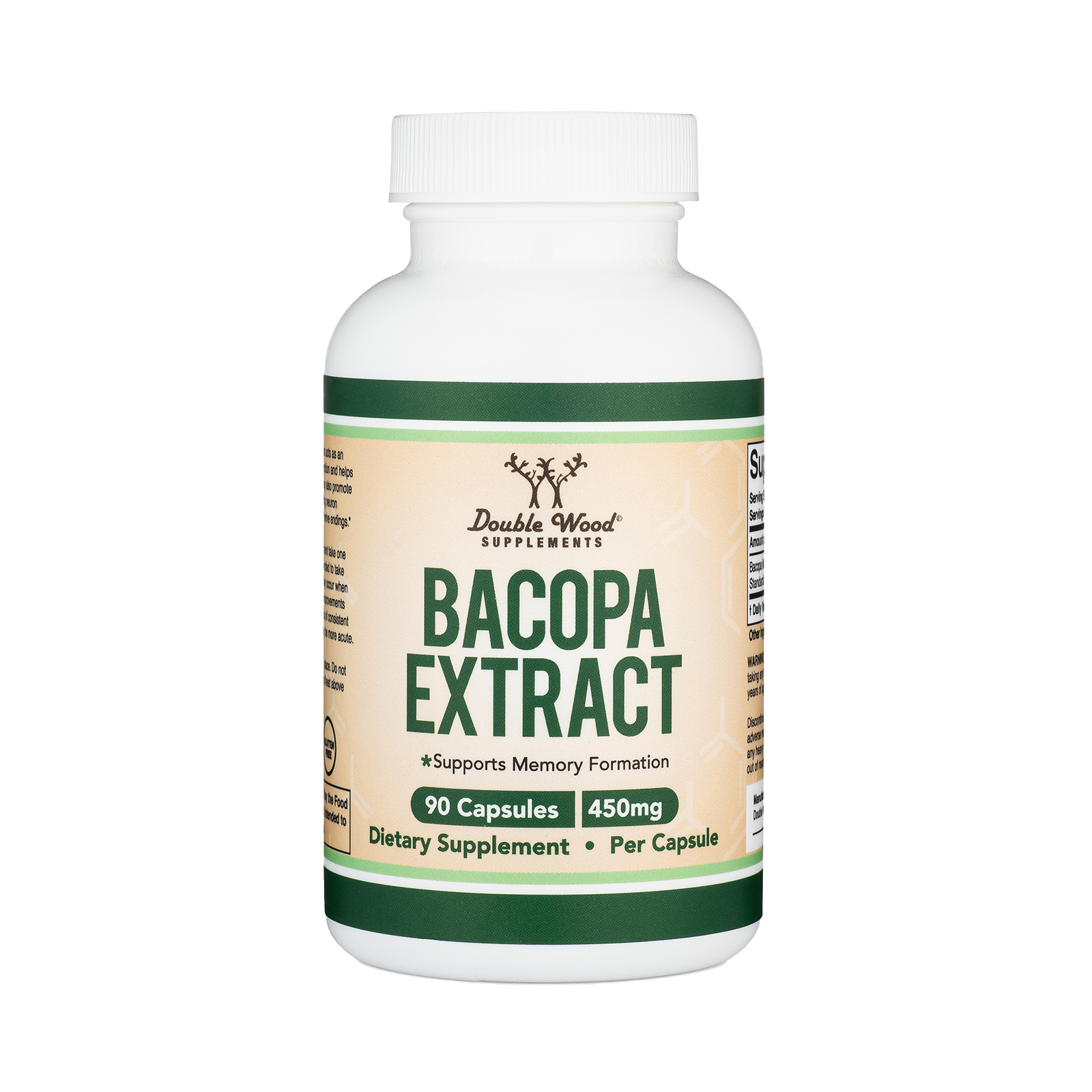 Double Wood - Extrait de Bacopa Monnieri - 90 gélules de 450 mg