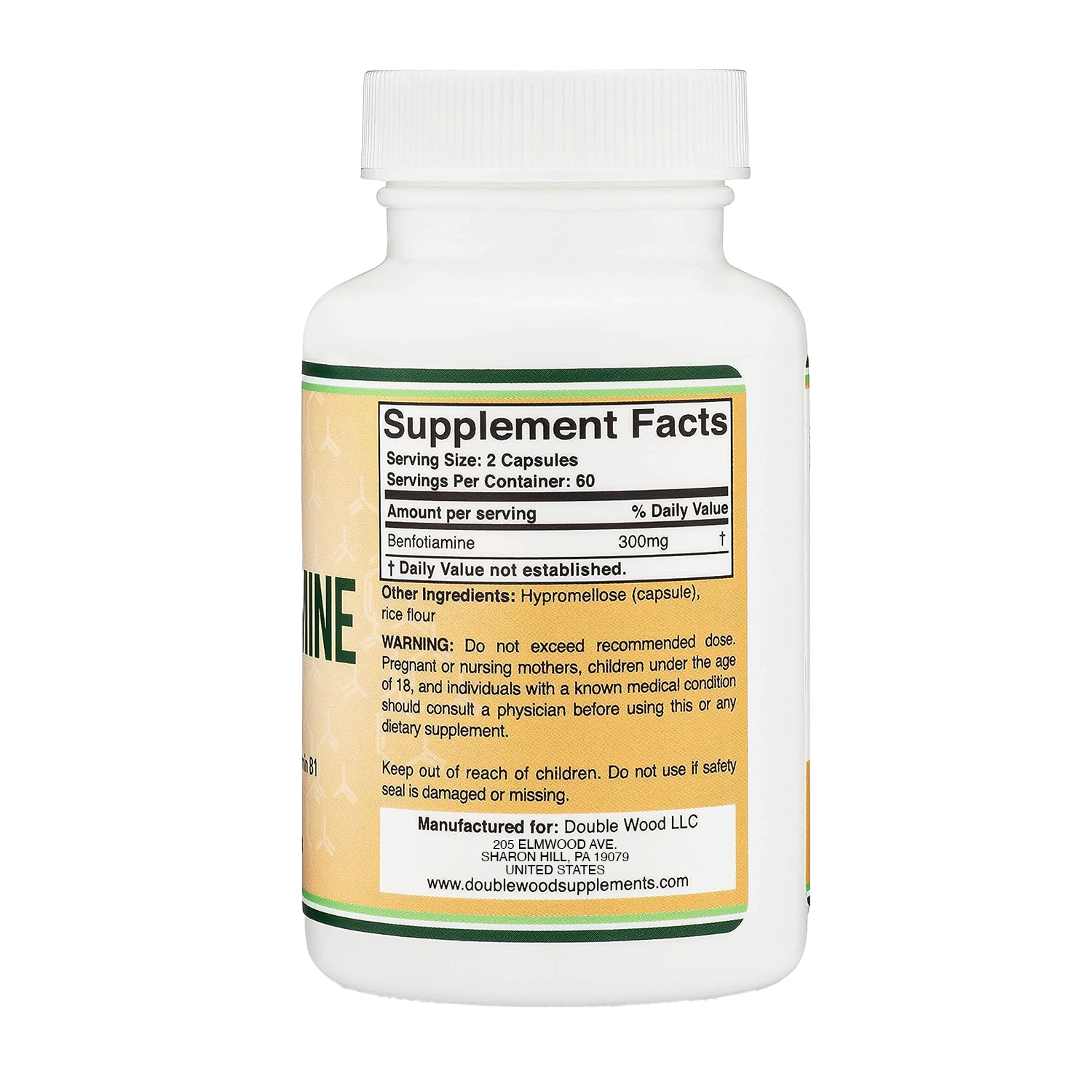 Double Wood - Benfotiamine - 120 gélules de 150 mg