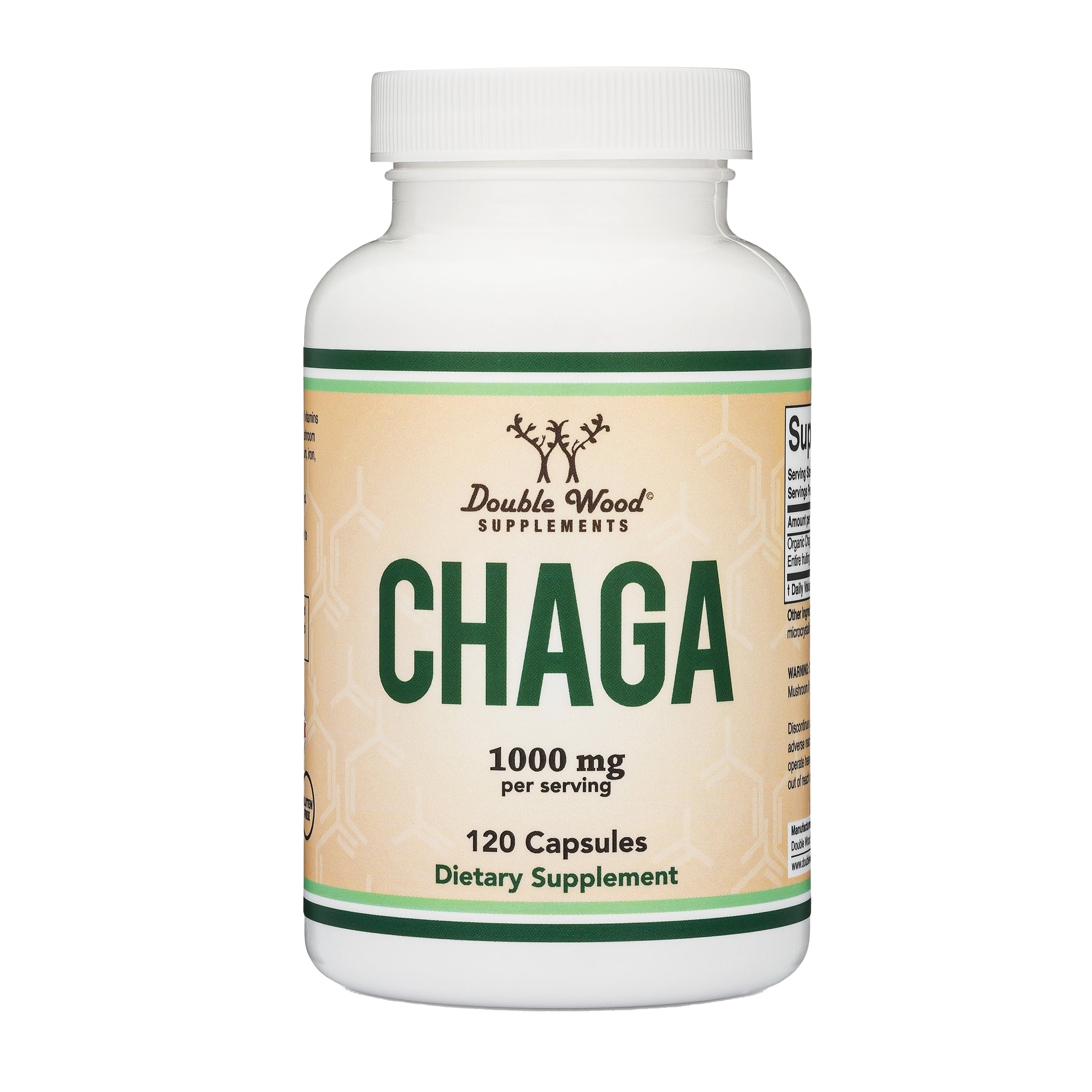 Double Wood - Champignon Chaga - 120 gélules de 500 mg