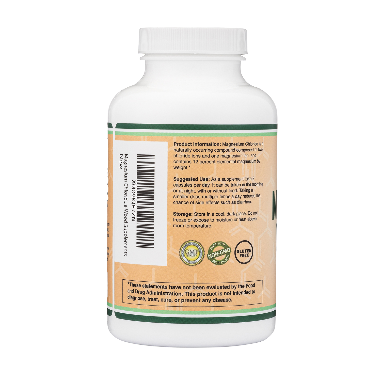 Double Wood - Chlorure de magnésium - 180 x 500 mg gélules