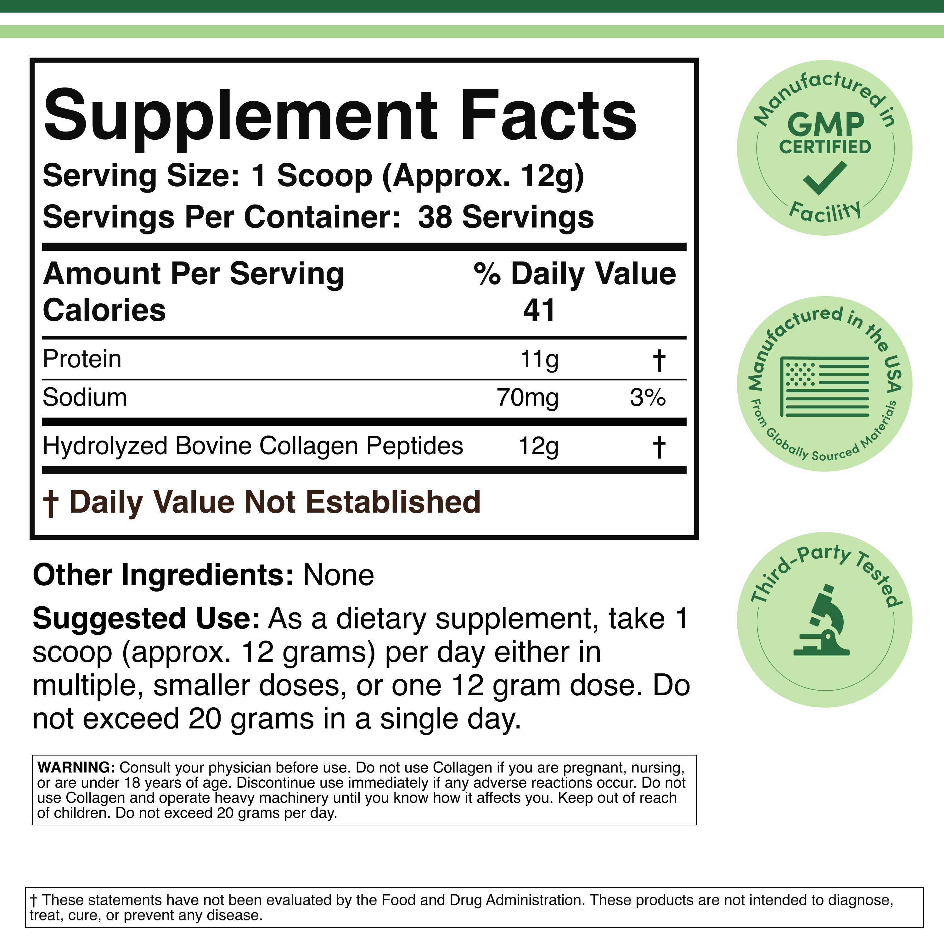 Double Wood - Collagen Peptides Powder