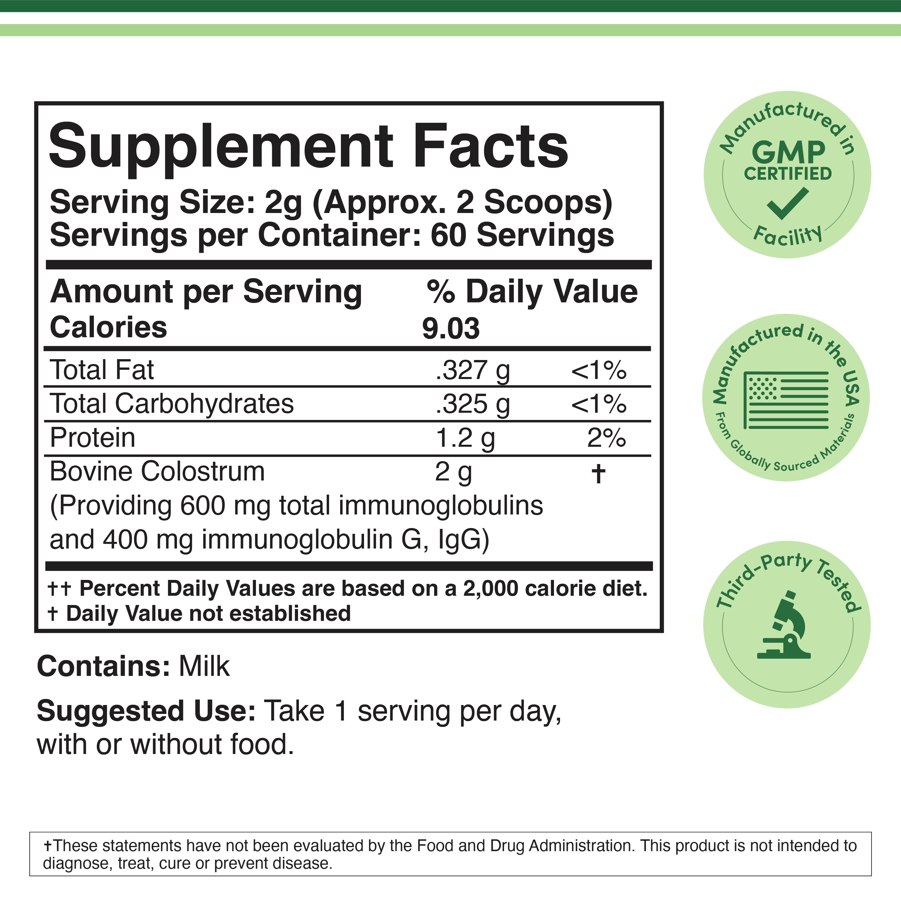 Double Wood - Colostrum Powder