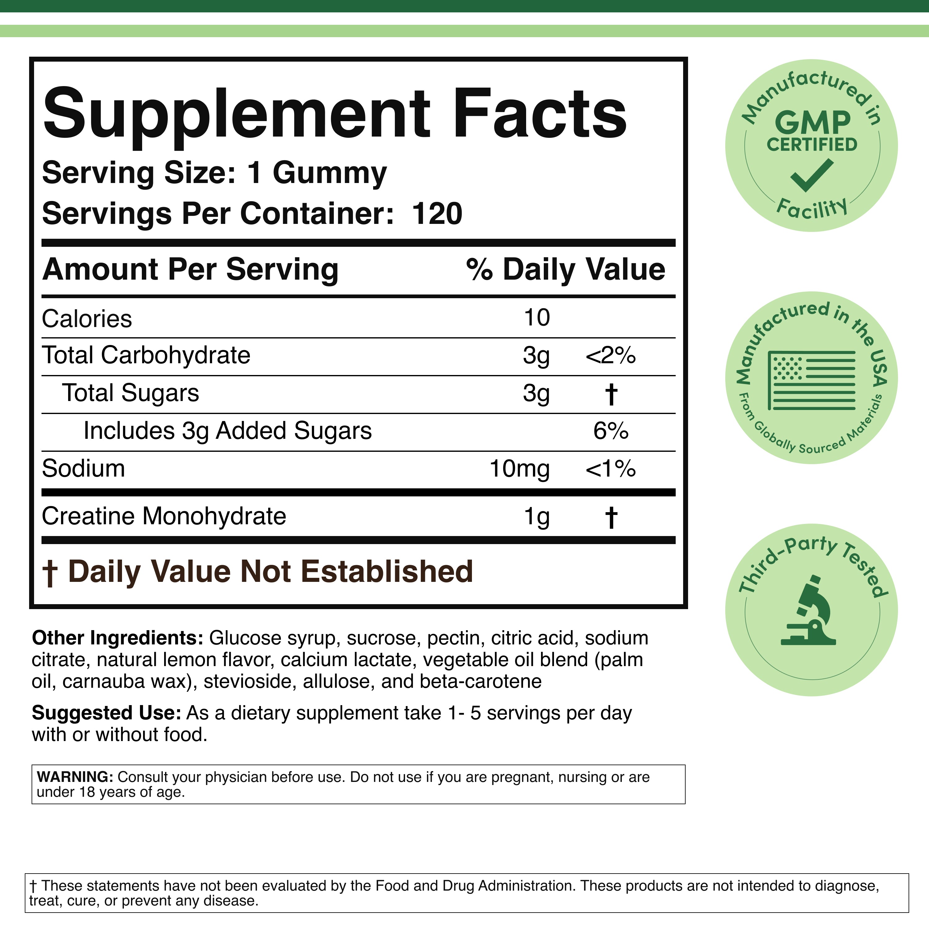 Double Wood - Creatine Gummies Supplement