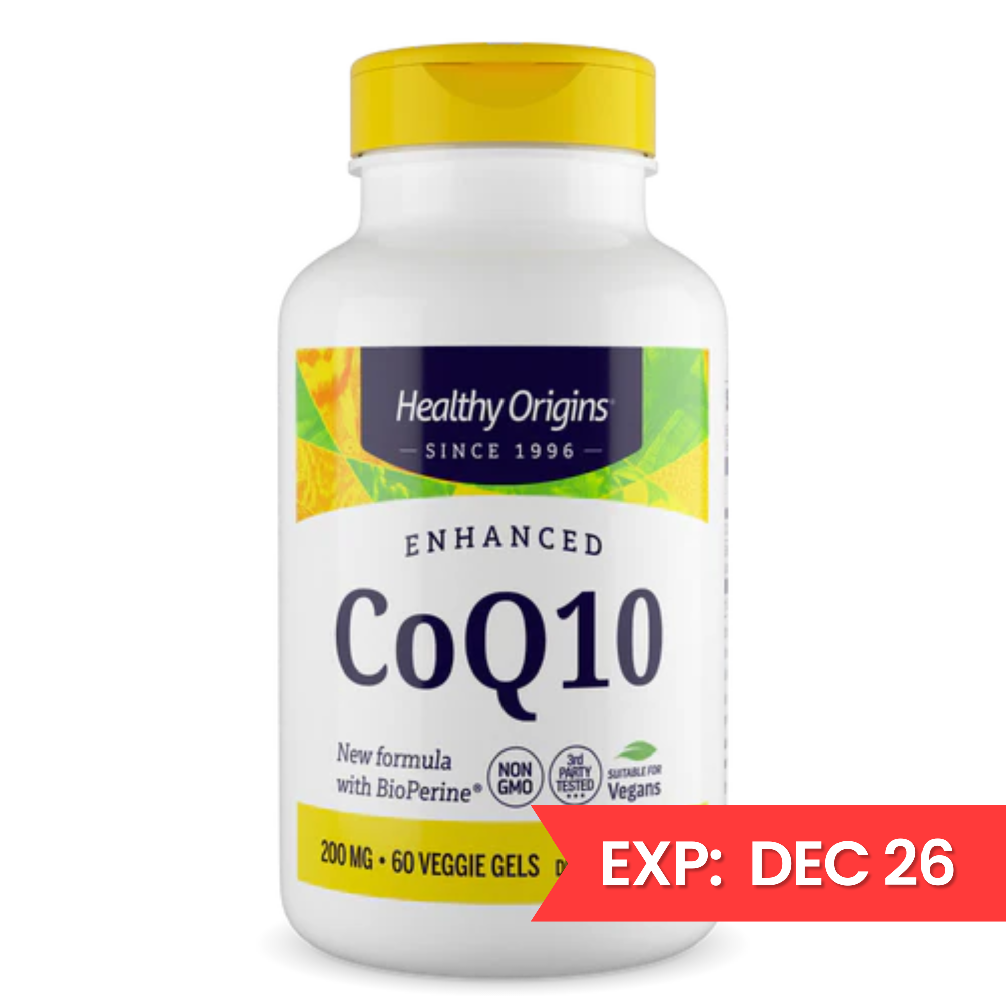 Healthy Origins - Enhanced CoQ10 (BioPerine®) 200mg