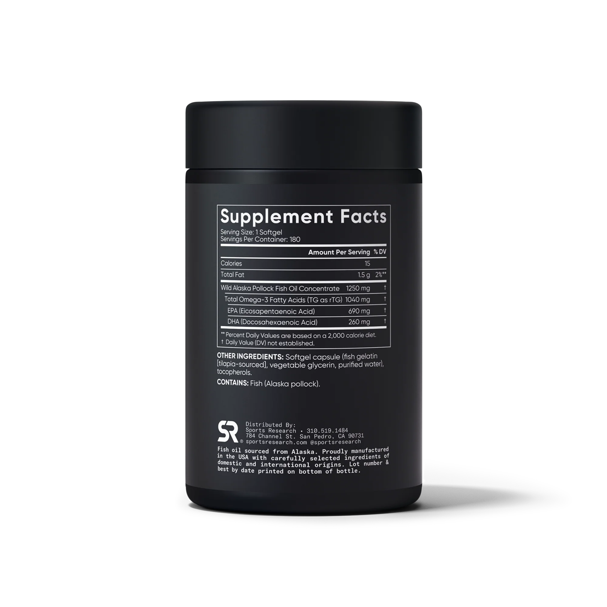 Sports Research - Omega-3 Fish Oil from Wild Alaska Pollock
