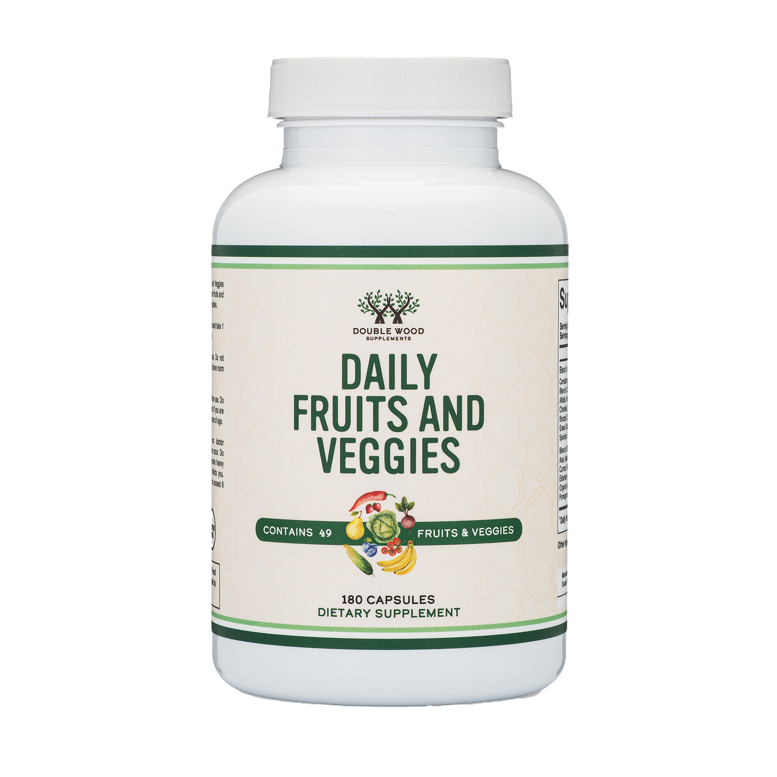 Double Wood - Fruits et légumes quotidiens - Capsules de 180 x 500 mg