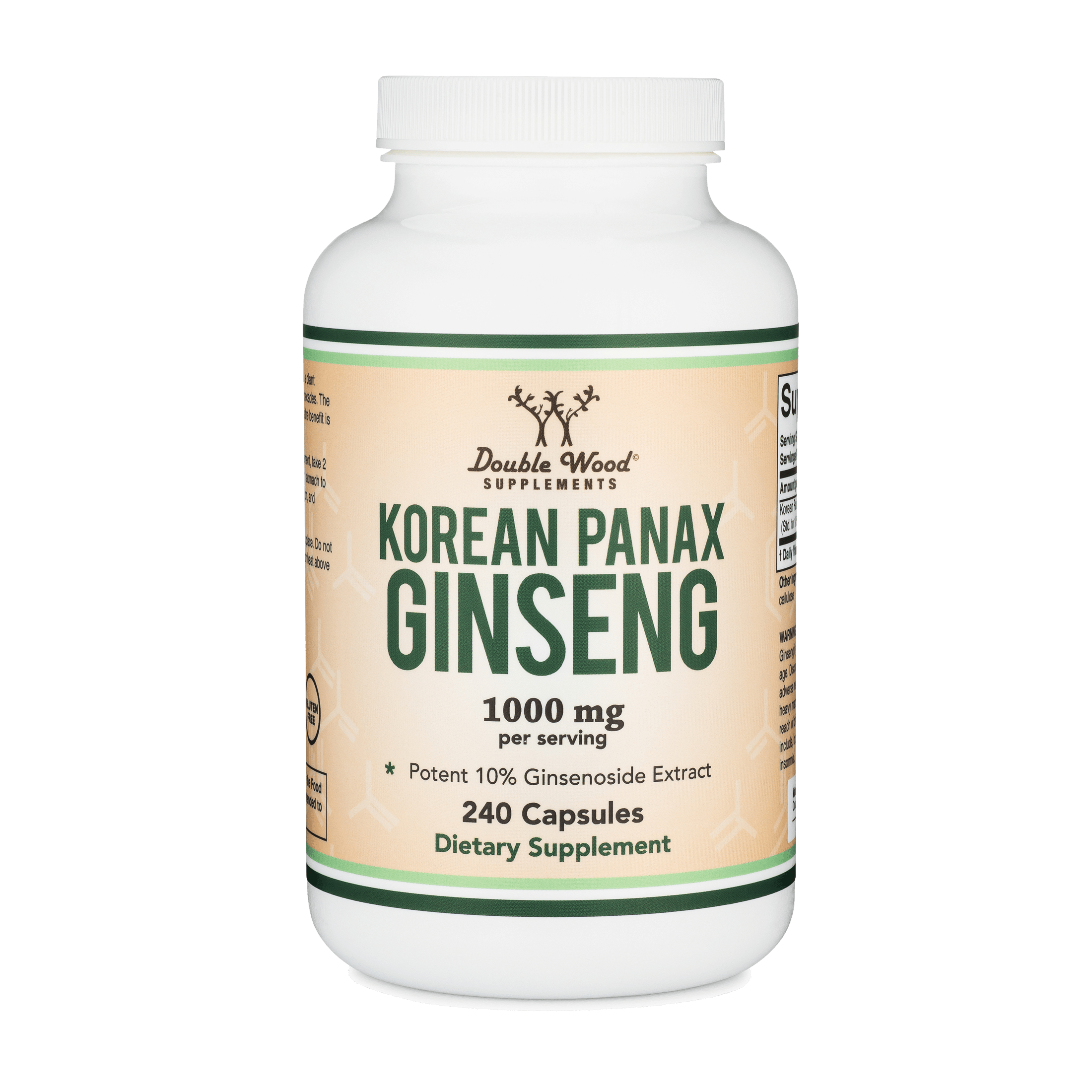 Double Wood - Panax Ginseng coréen - 240 x 500 mg gélules