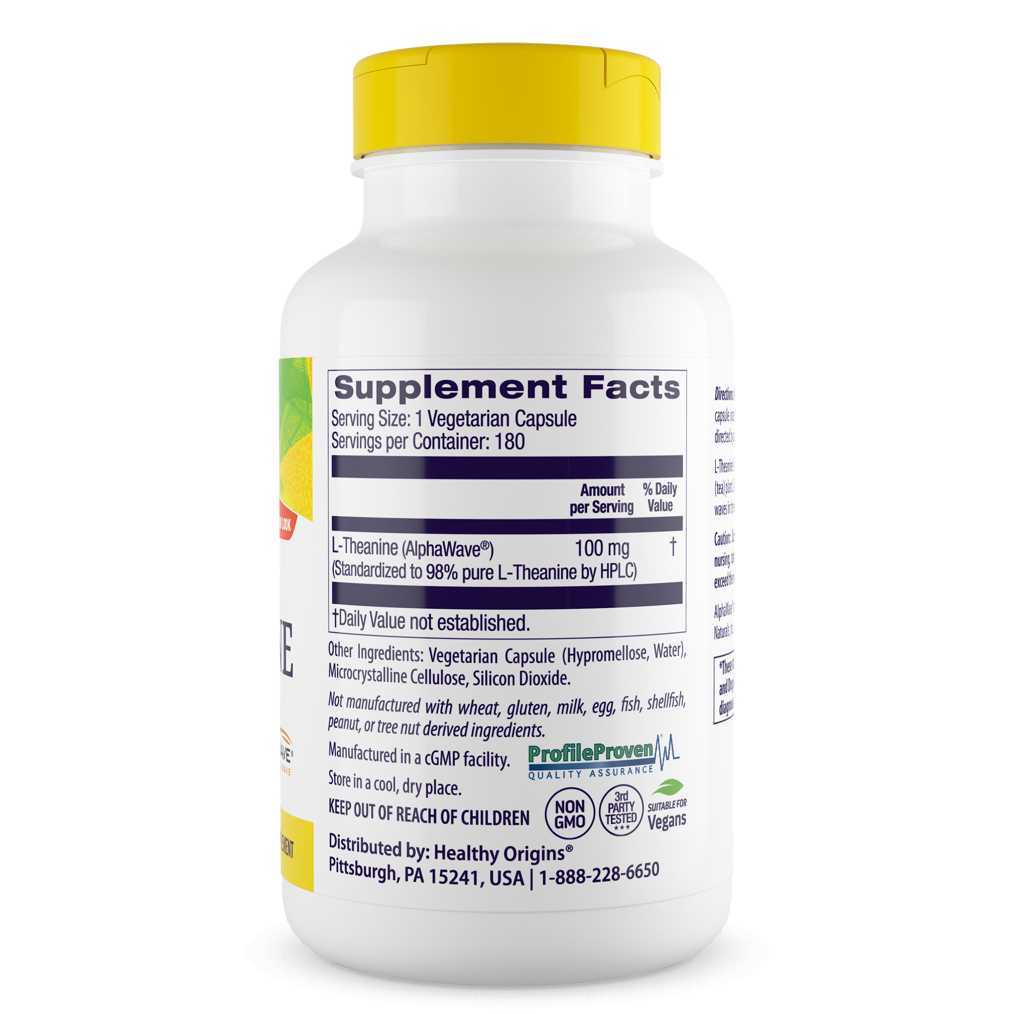 Healthy Origins - L-théanine (Alphawave®) 100 mg