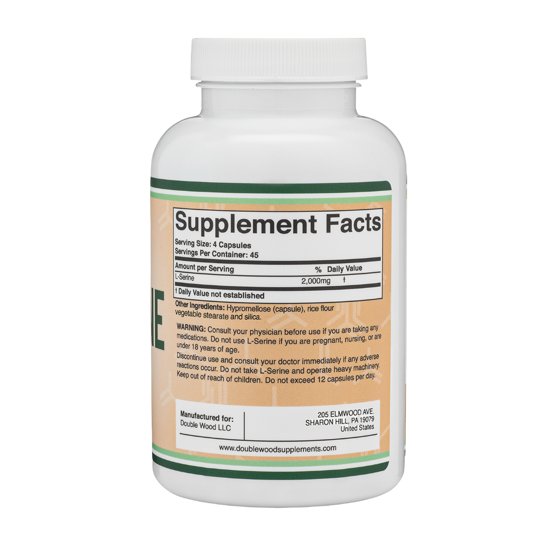 Double Wood - L-Sérine - 180 x 500 mg gélules