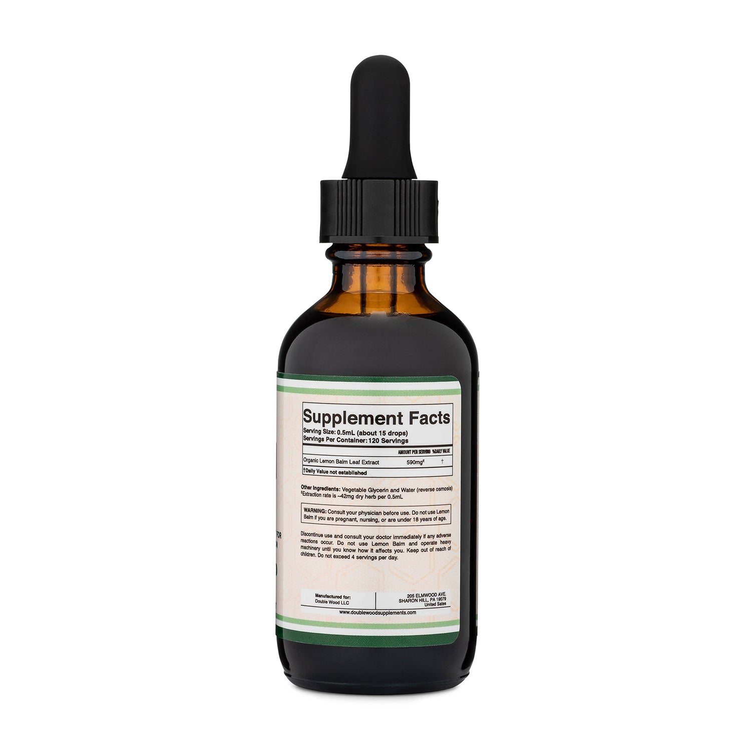 Double Wood - Lemon Balm Drops