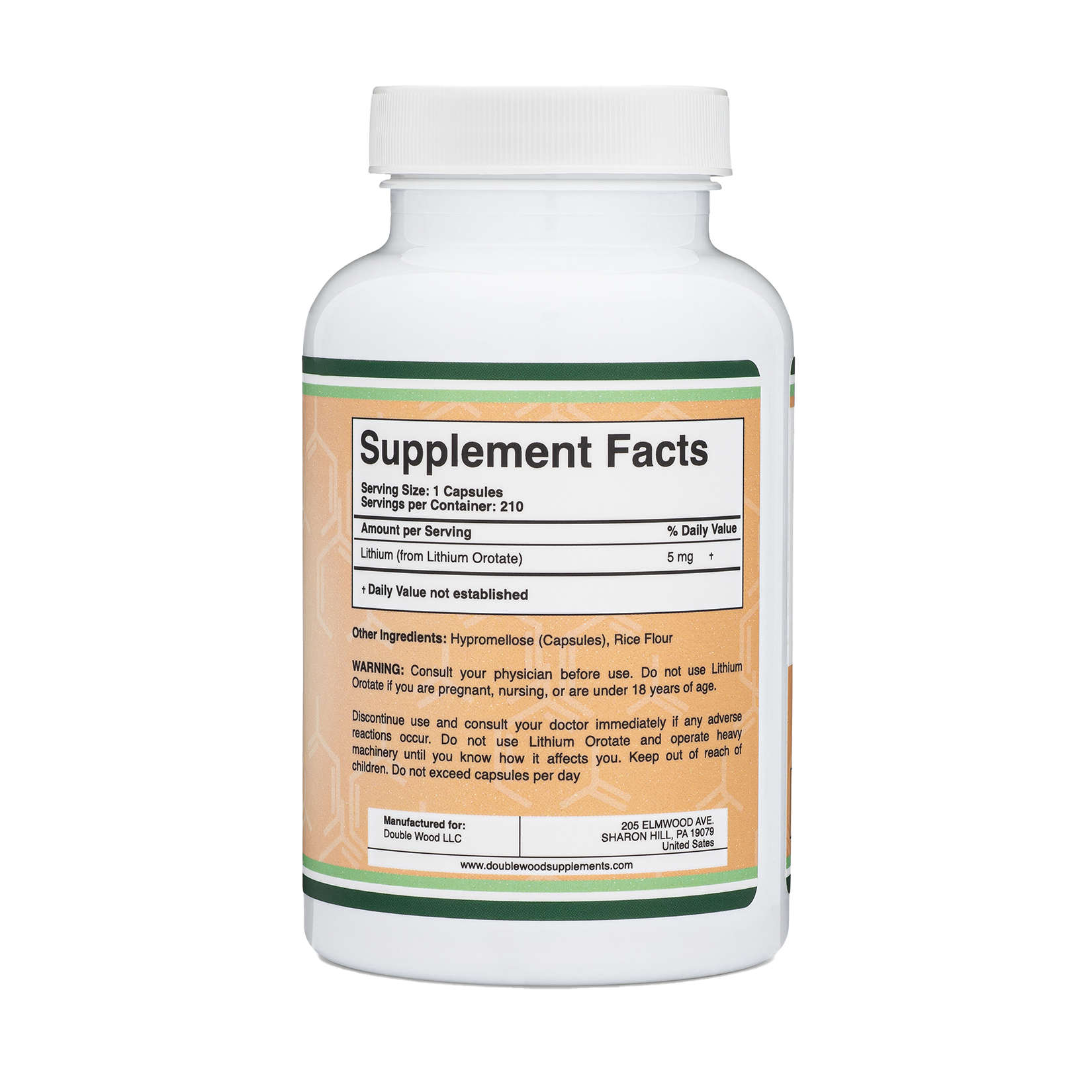 Double Bois - Orotate de Lithium - 210 gélules de 5 mg
