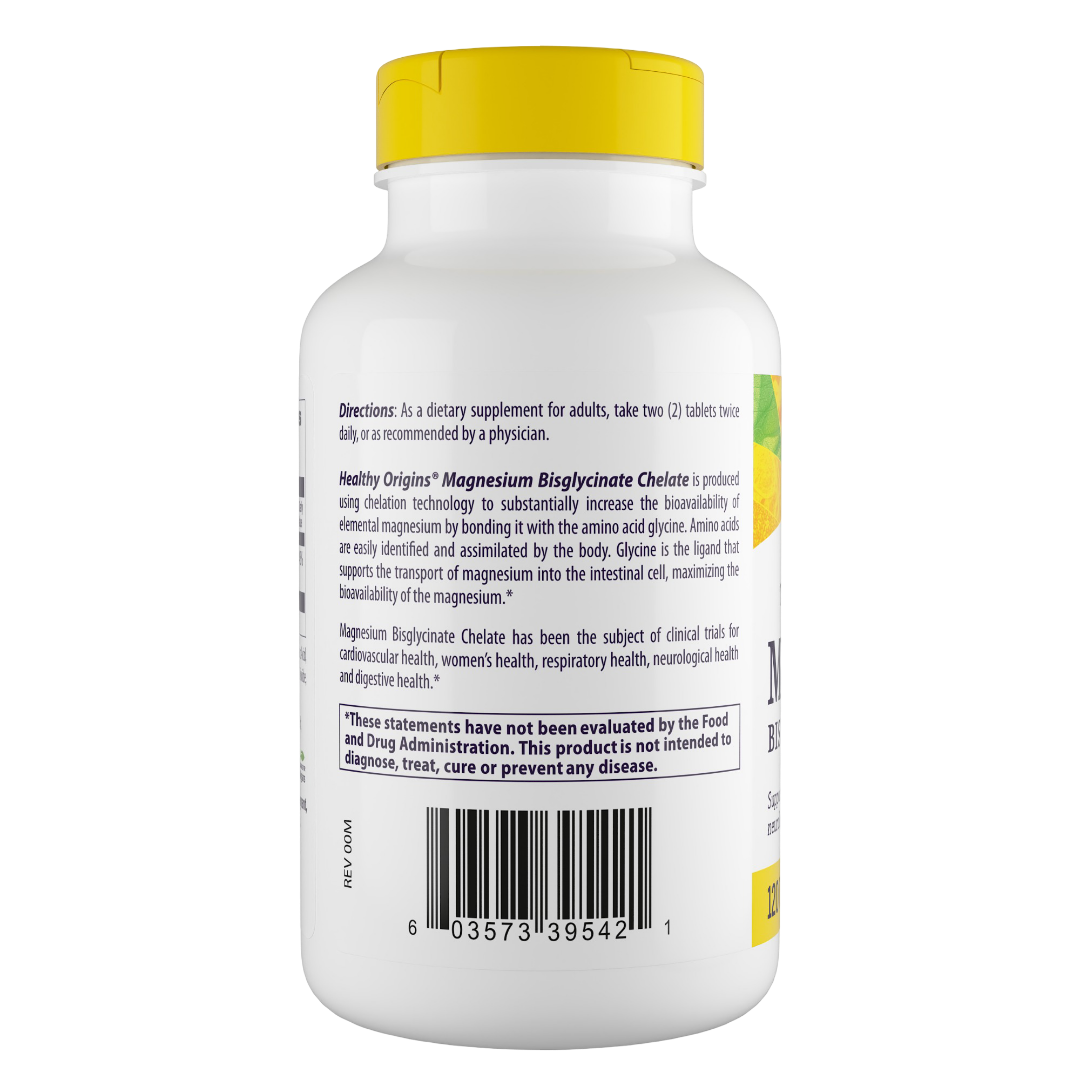 Healthy Origins - Chélate de bisglycinate de magnésium (TRAACS®)