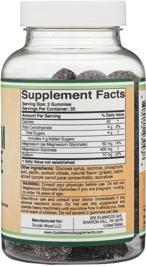 Double Wood - Magnesium Glycinate Gummies Supplement